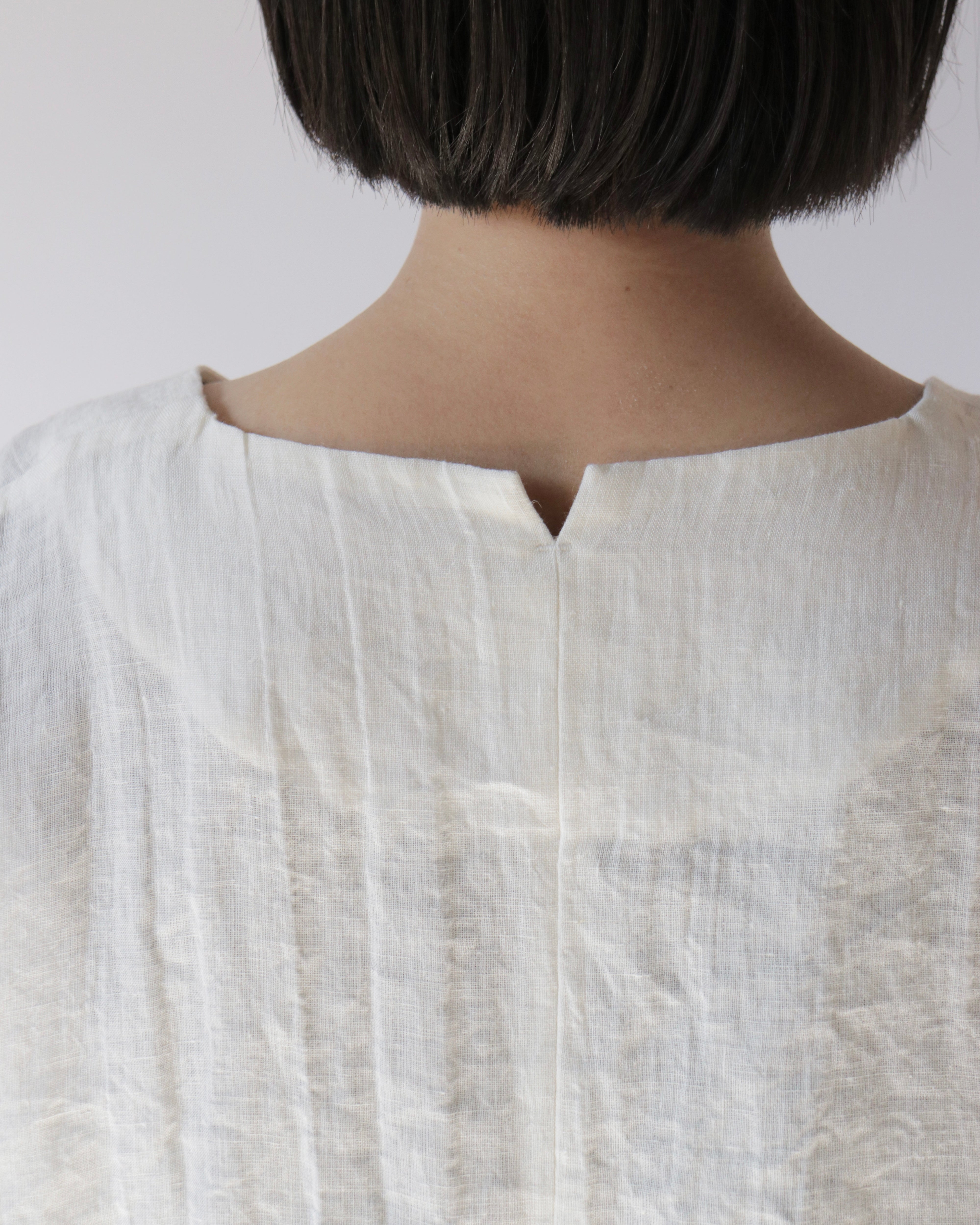 Linen lawn dolman sleeve shirt