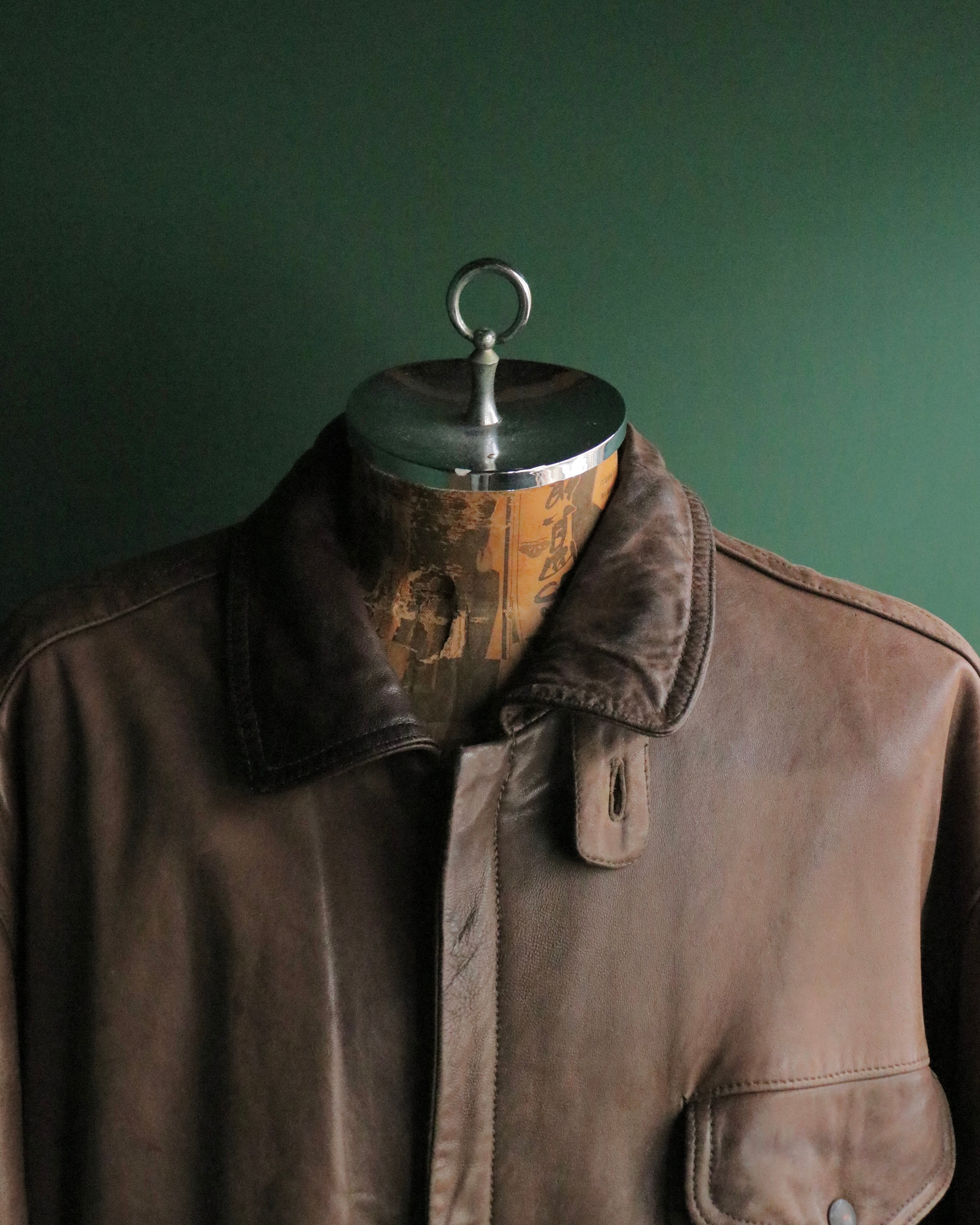 80s GIORGIO ARMANI leather flight jacket