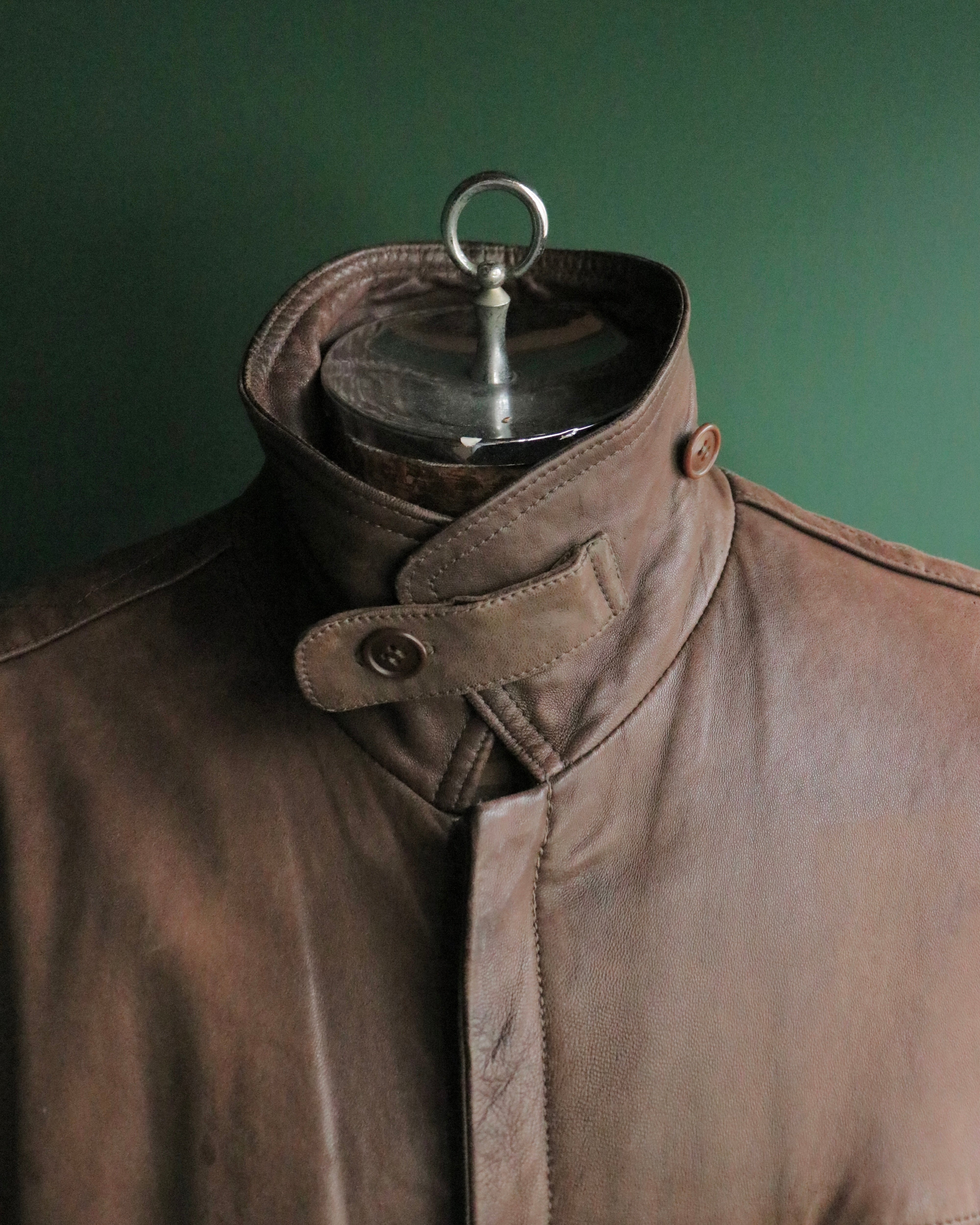 80s GIORGIO ARMANI leather flight jacket