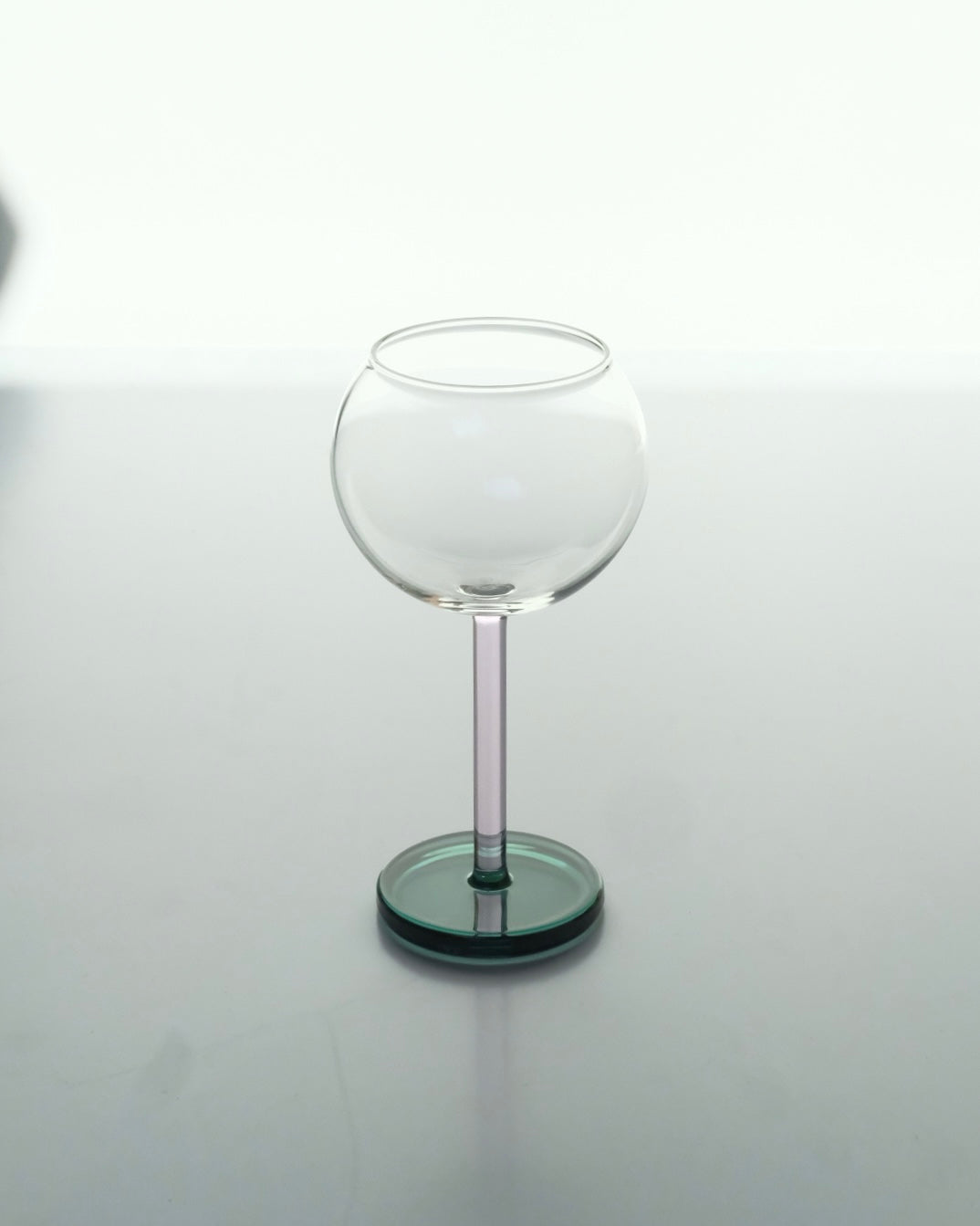 BILBOQUET WINE GLASS / Pink & Evergreen