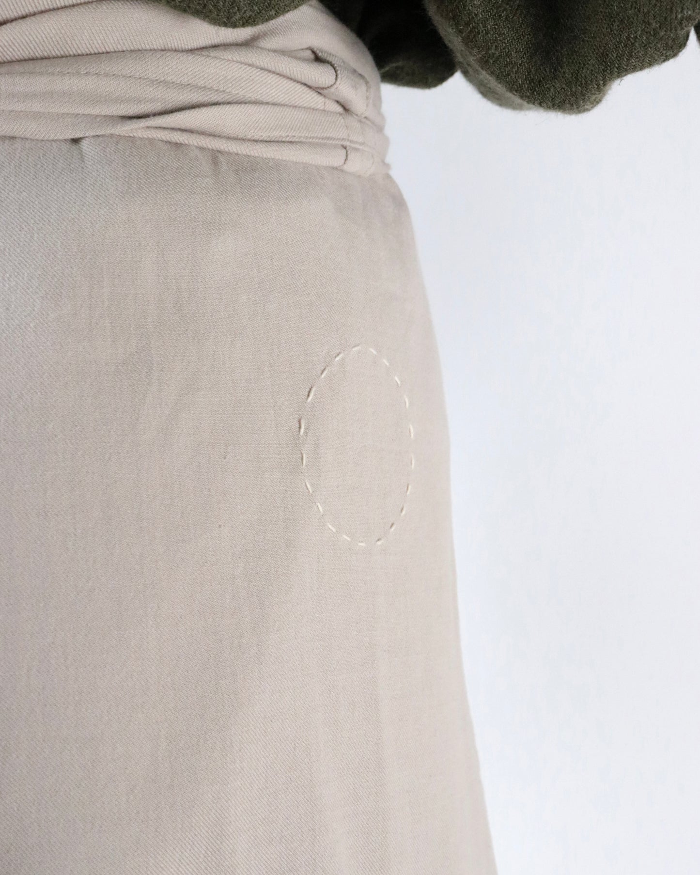Cotton Cashmere Wrapped Pants