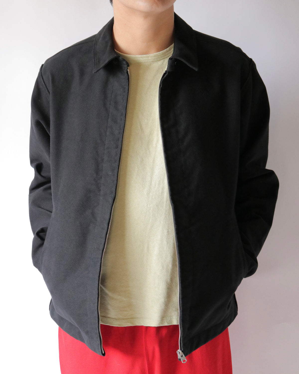well / moleskin jacket black