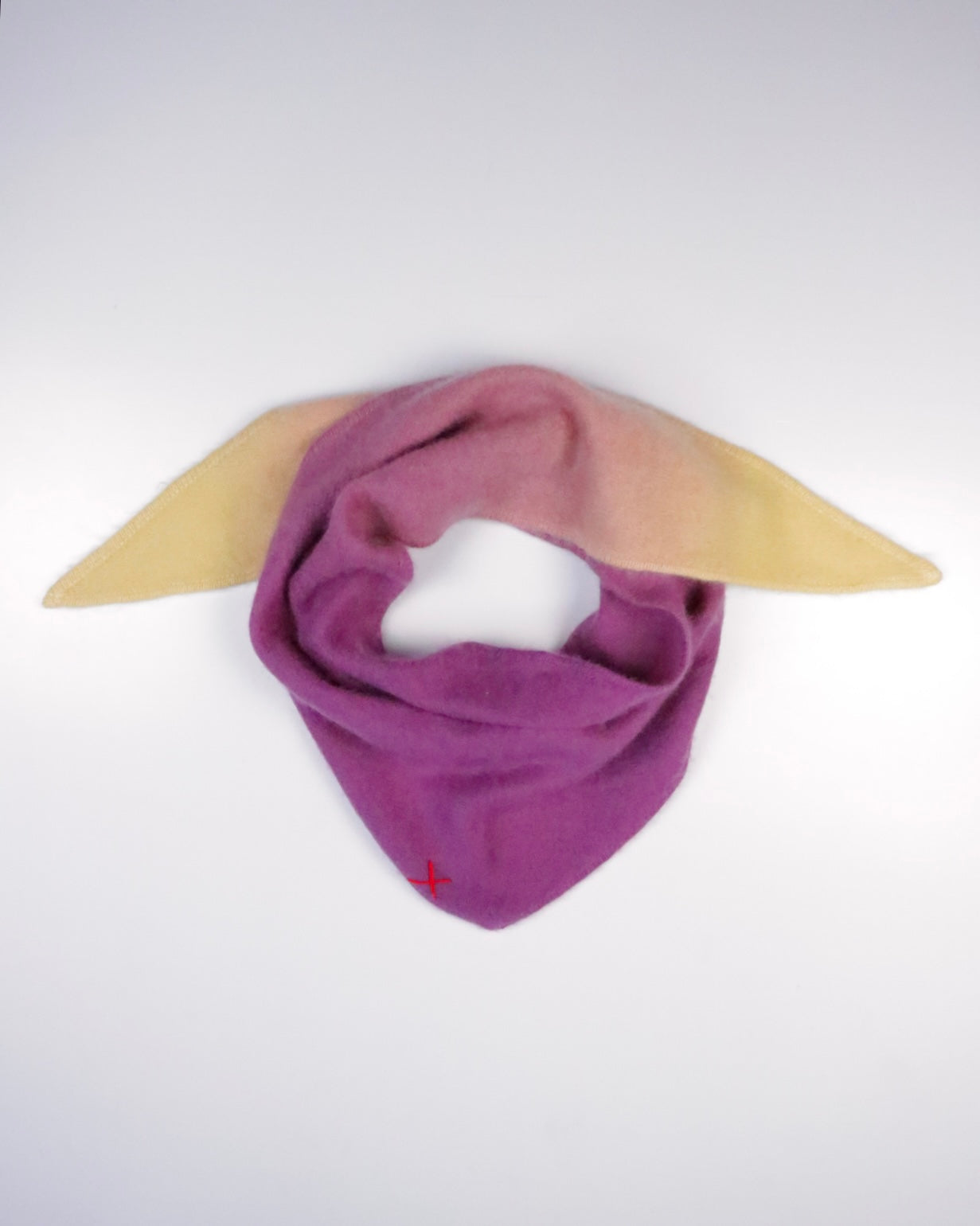 TRIANGLE SCARF Dip-Dye/Purple-Olive Oil