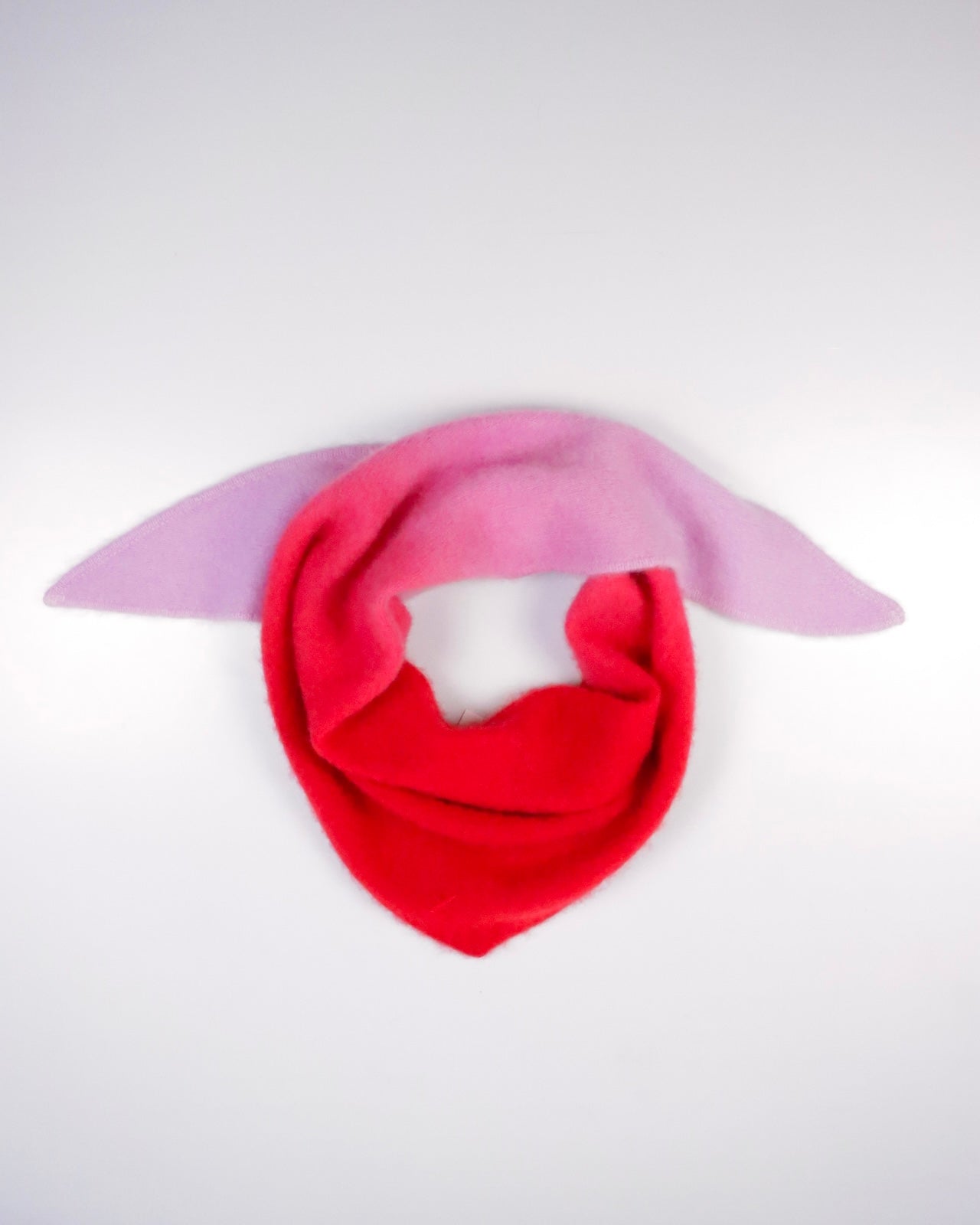 TRIANGLE SCARF Dip-Dye/Red-Lila