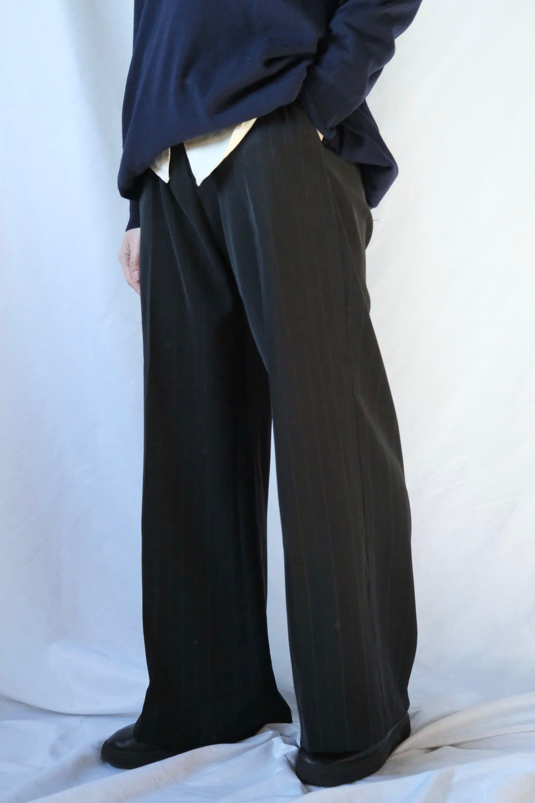 90s EMPORIO ARMANI Pin-Stripe Wide Slacks