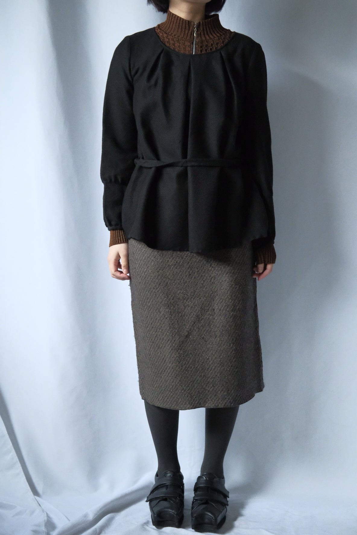 KRIZIA POI  Wool cocoon skirt