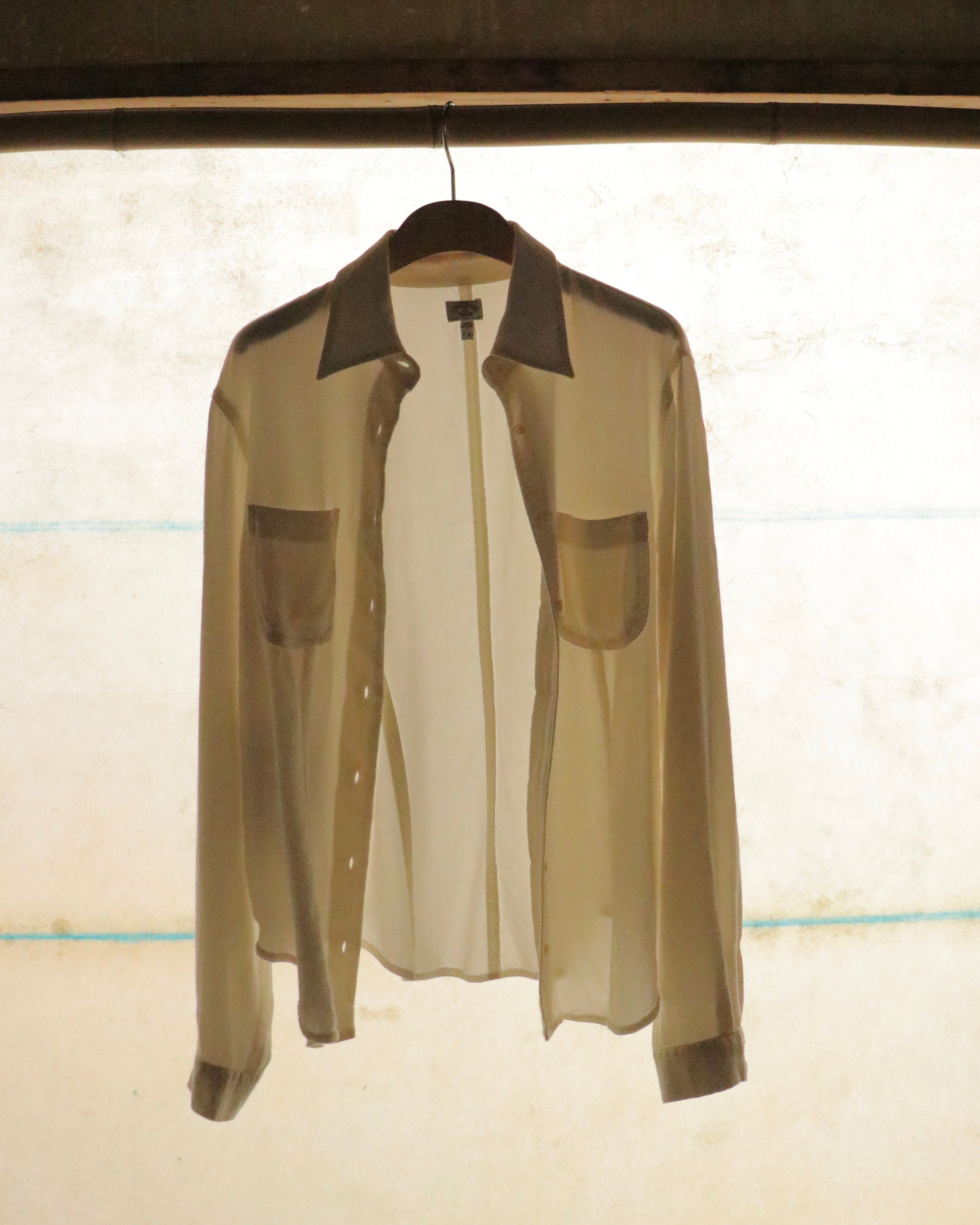 90s ARMANI JEANS cotton gauze shirt