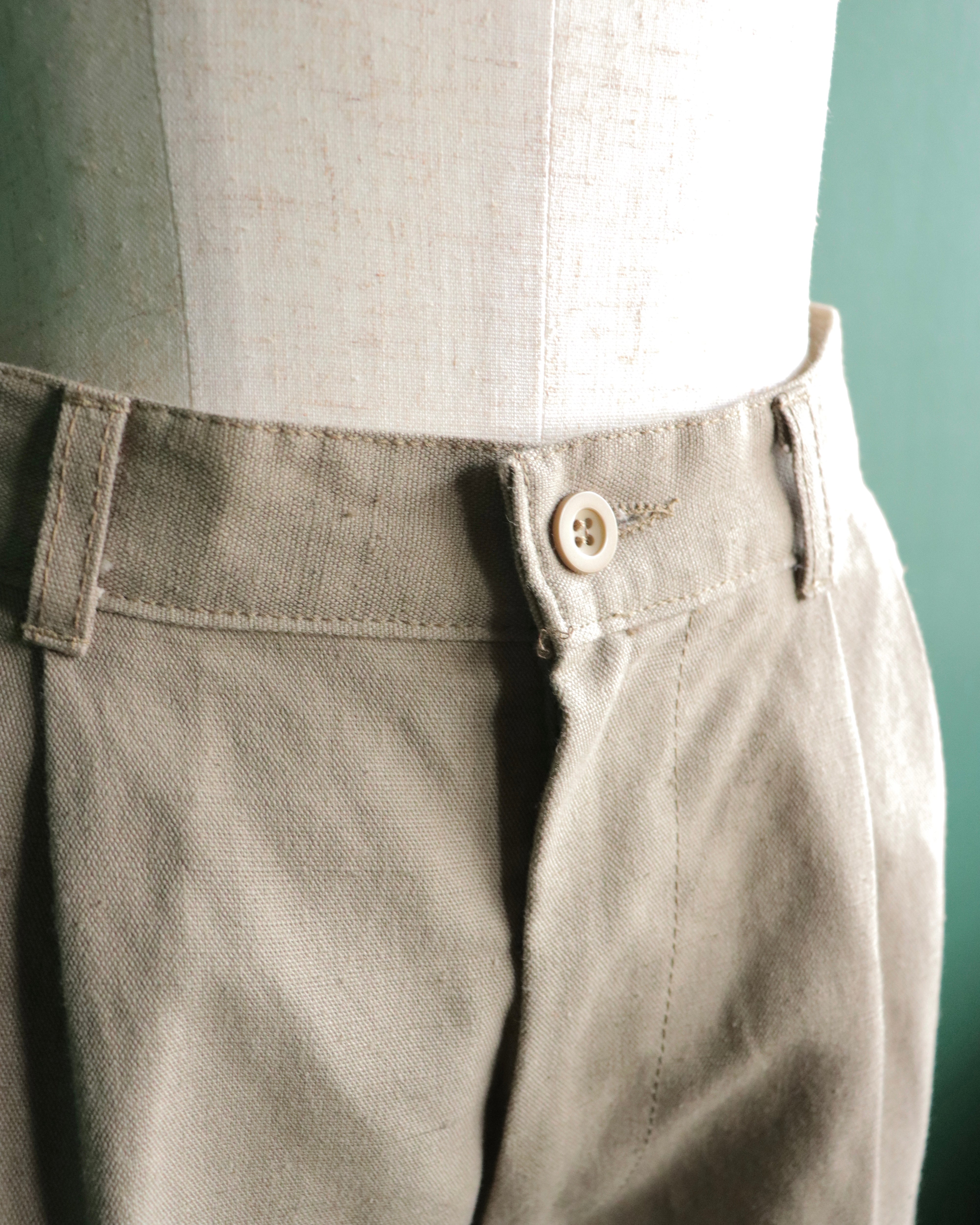 90s benetton cotton linen slacks