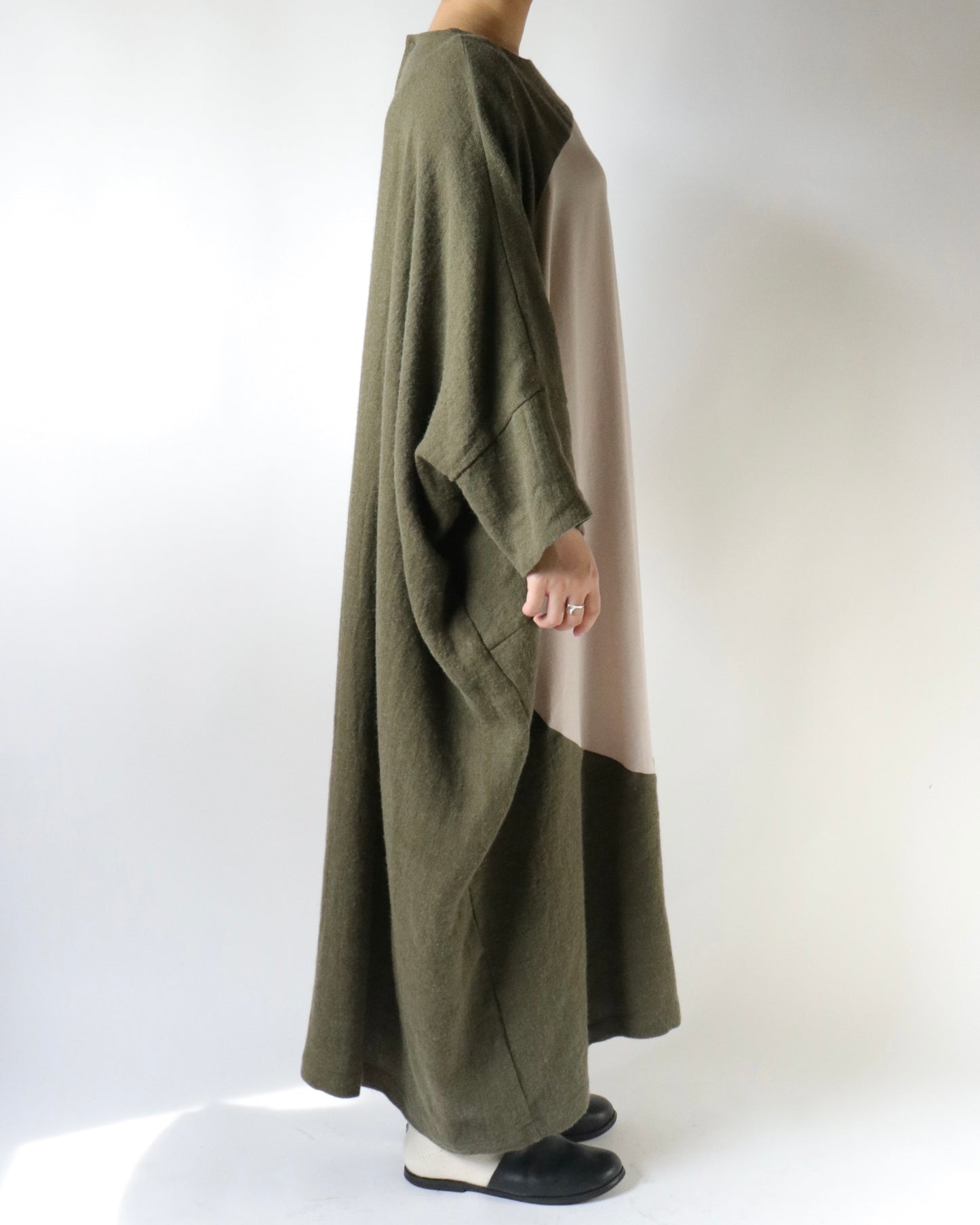 Linen wool and Cotton cashmer □○ dress