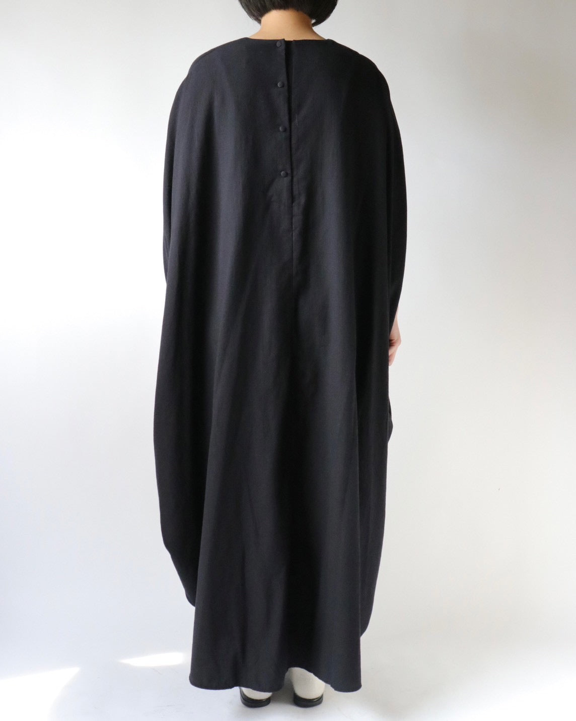 Cotton cashmere circle wrapped dress