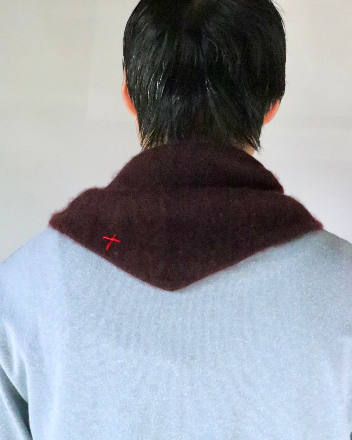 TRIANGLE SCARF Dip-Dye/Rouge-Moulten Lava