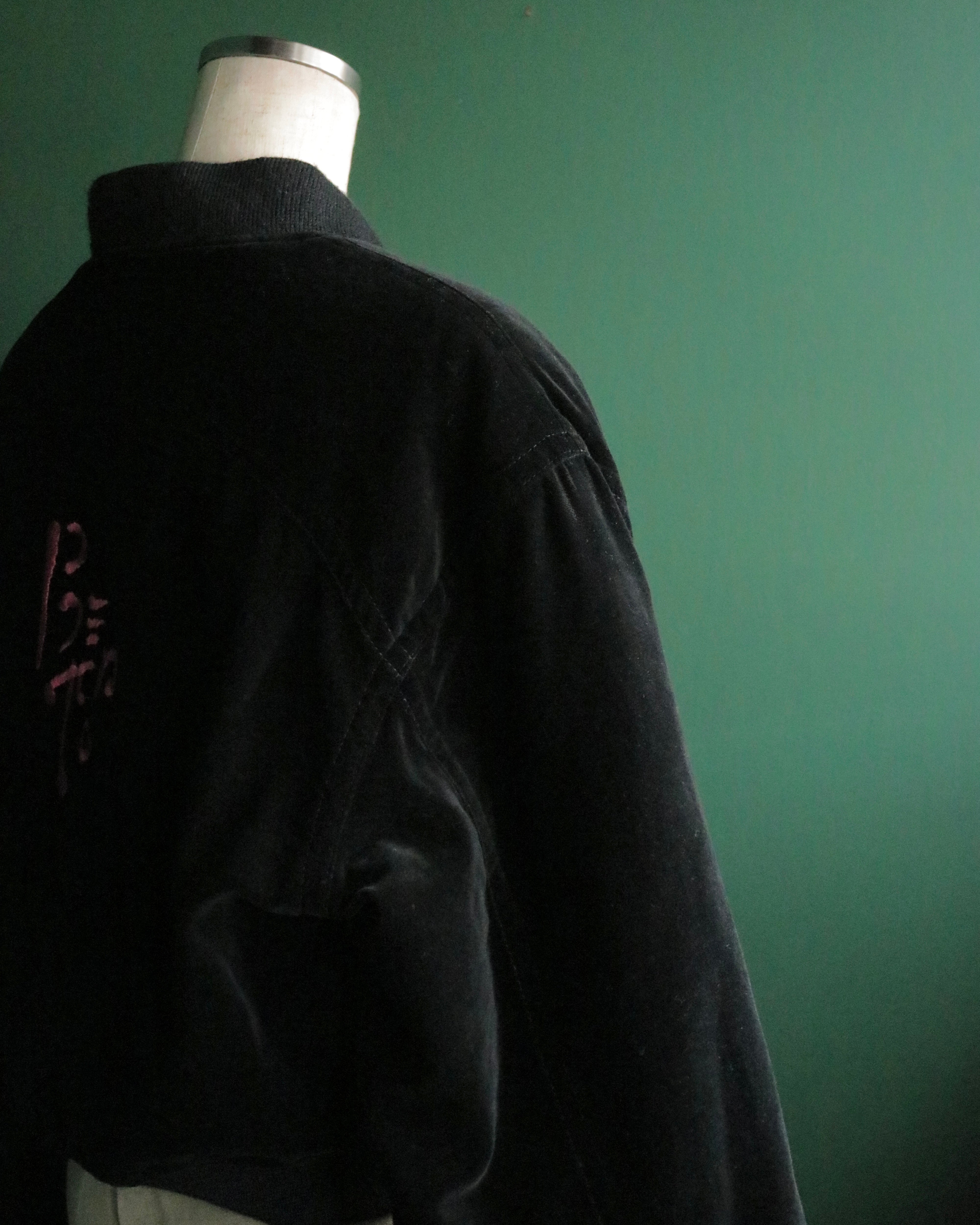 90s benetton velvet bomber jacket