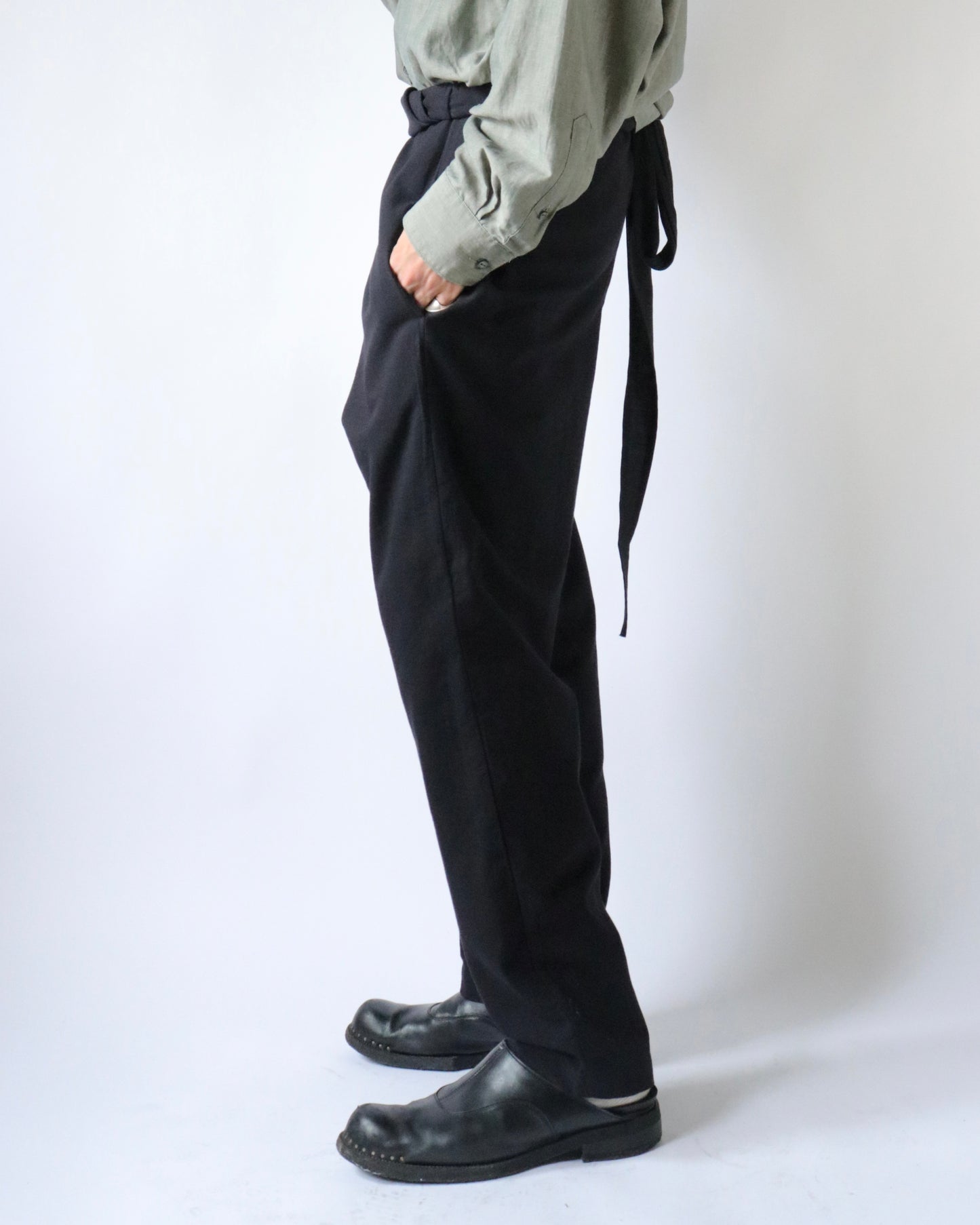 Cotton Cashmere Wrapped Pants