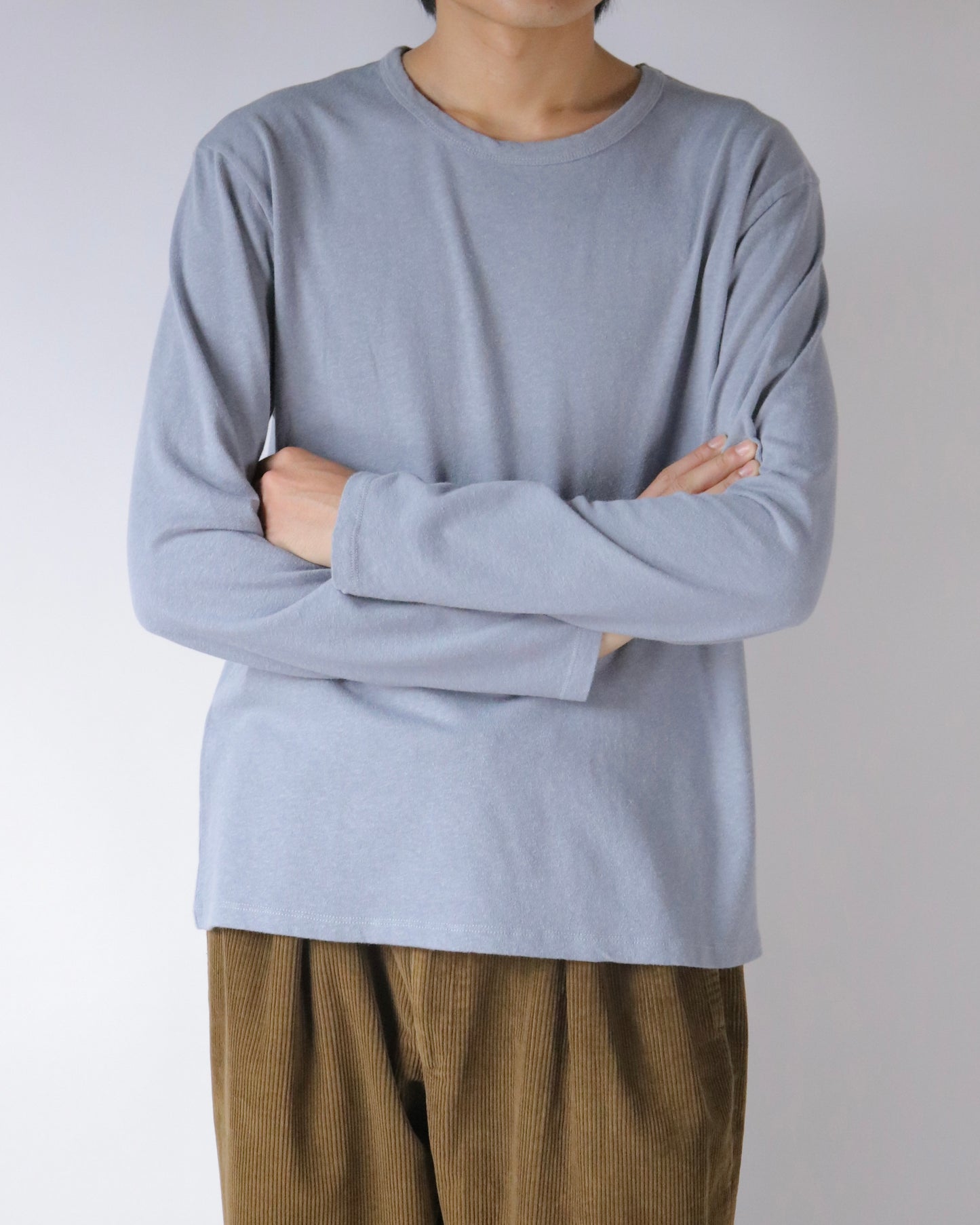 The Long Sleeve T-Shirt in Blue Stone