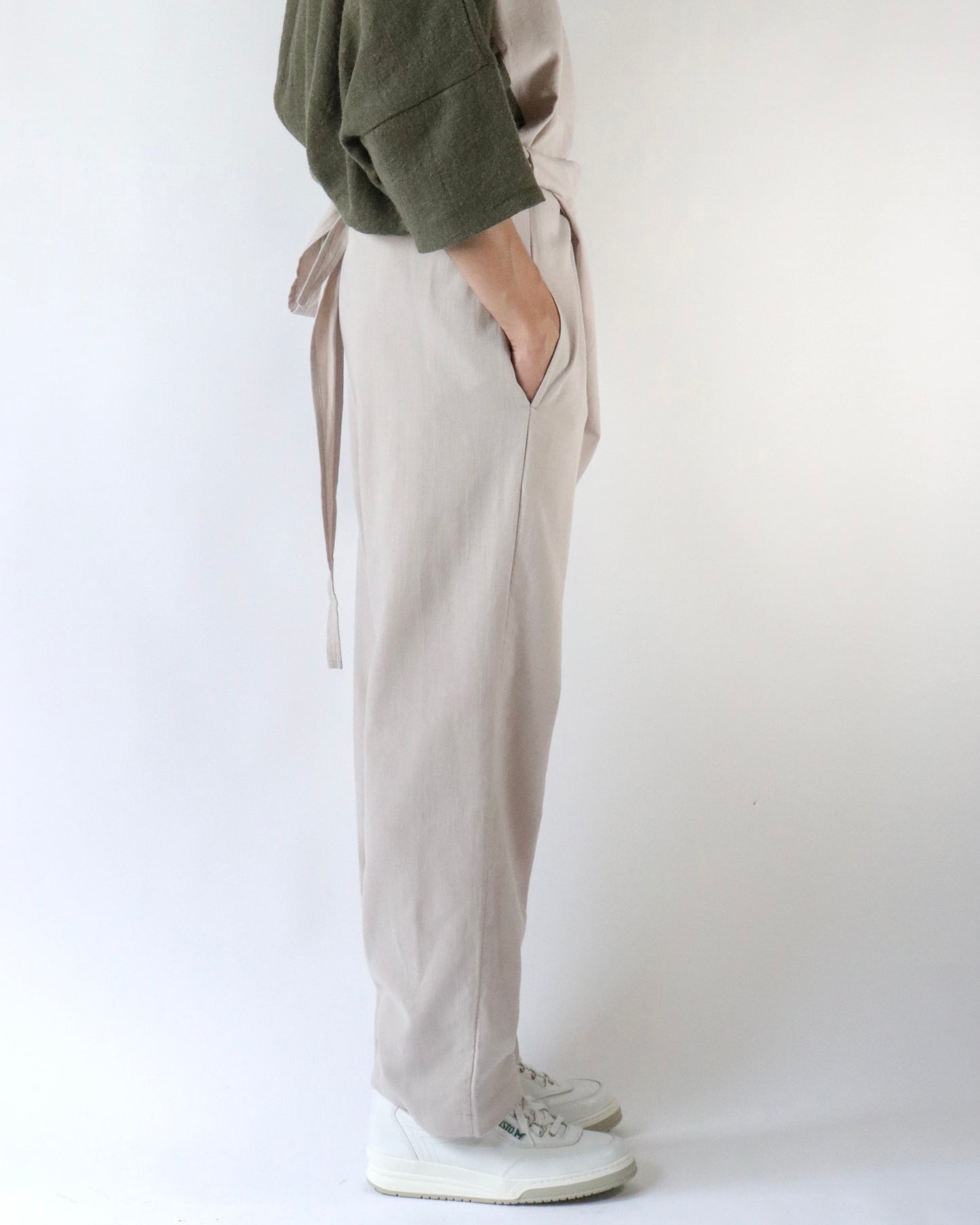Cotton Cashmere Wrapped Pants