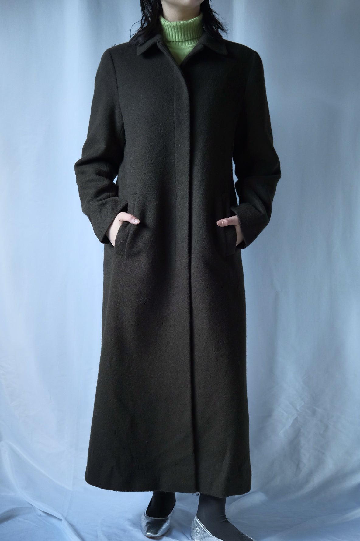 90s ANNE KLAIN Maxi wool coat