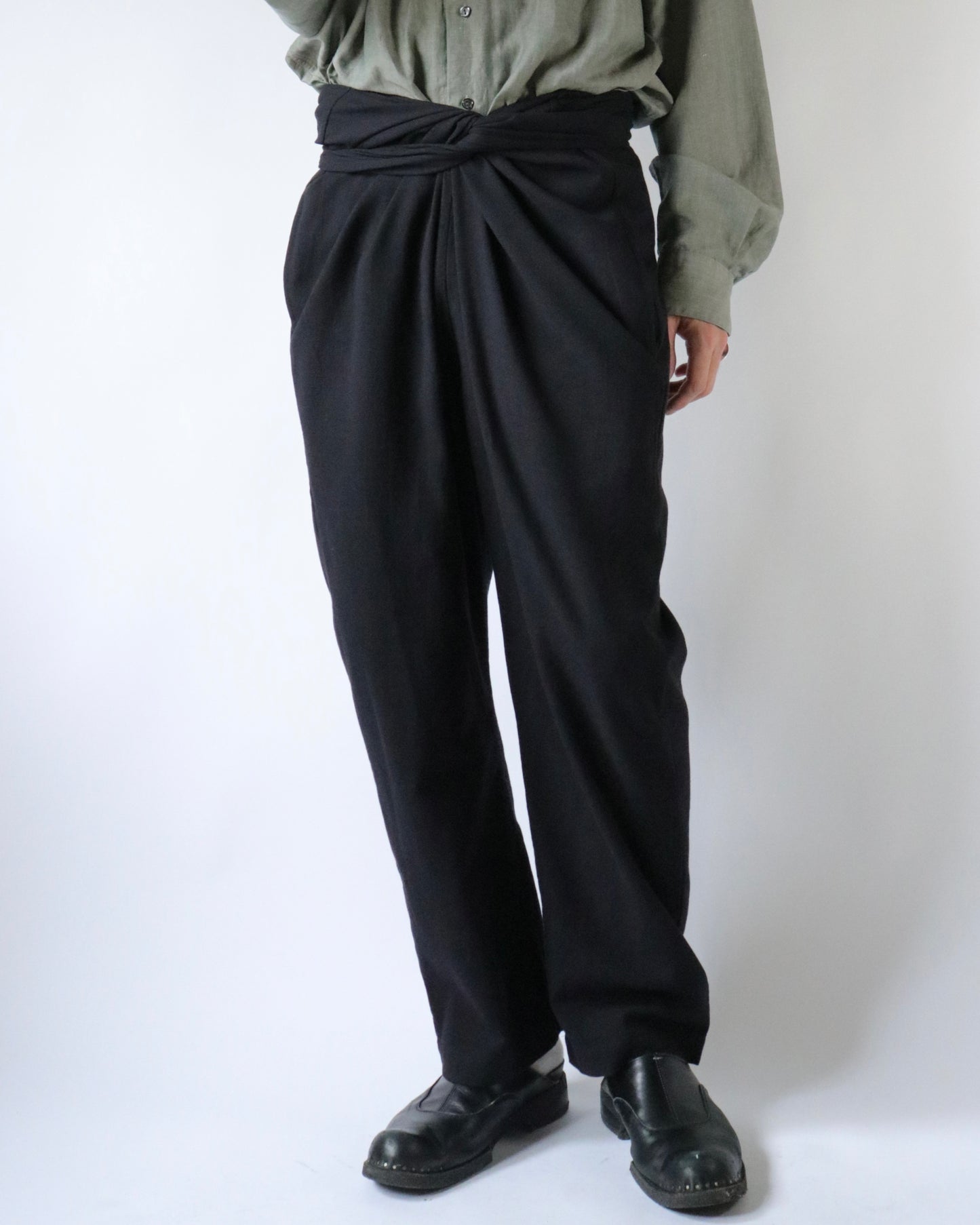 Cotton Cashmere Wrapped Pants