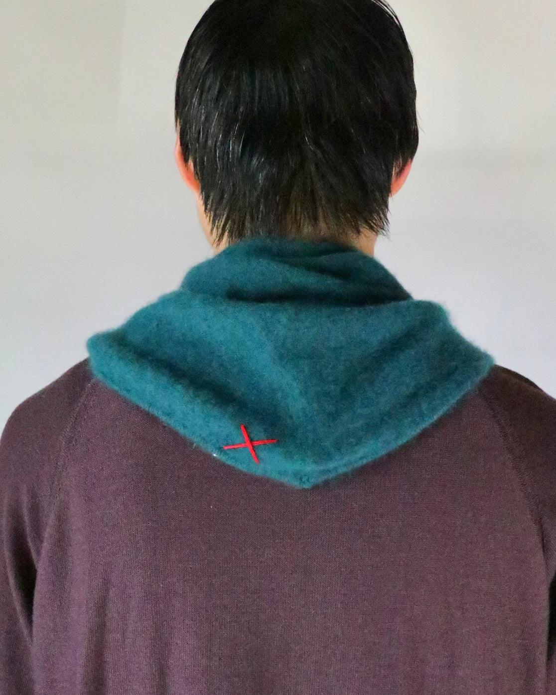 TRIANGLE SCARF Dip-Dye/Deep Teal-Sky