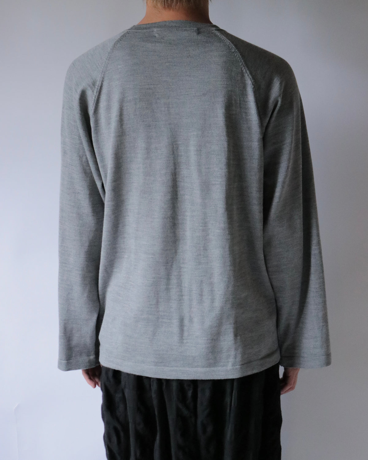 E RT / Merino long sleeve tee / Grey