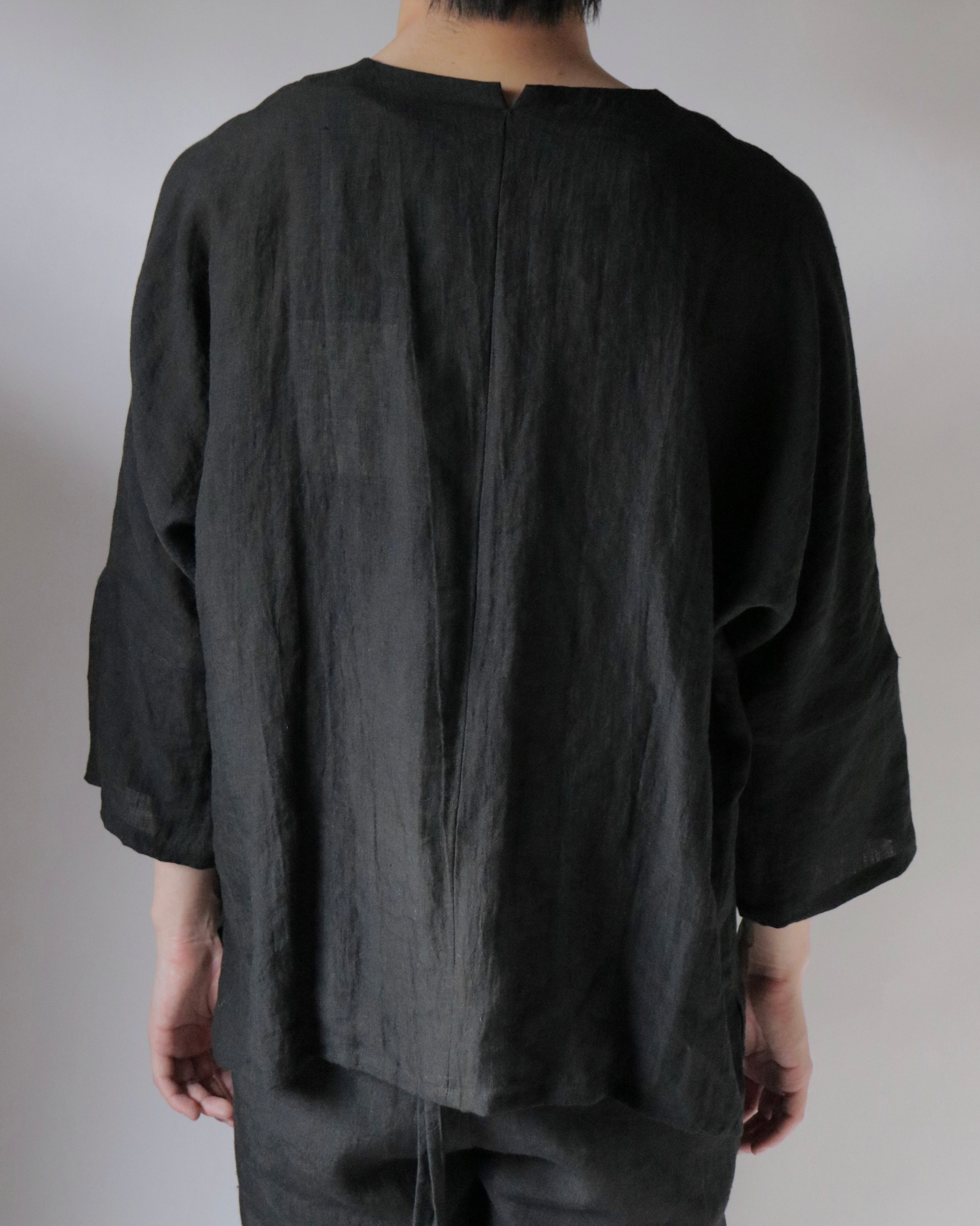 Linen lawn dolman sleeve shirt