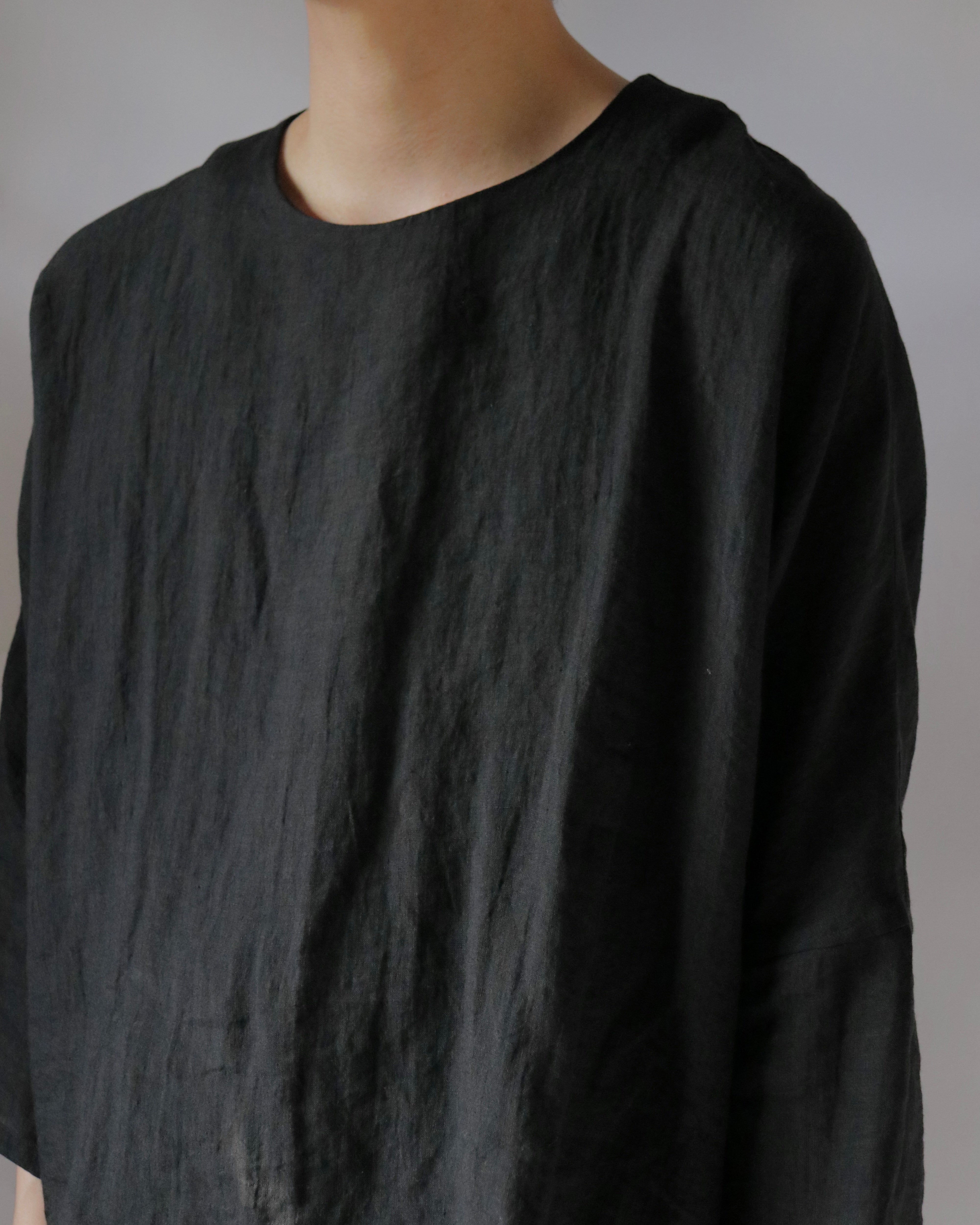 Linen lawn dolman sleeve shirt