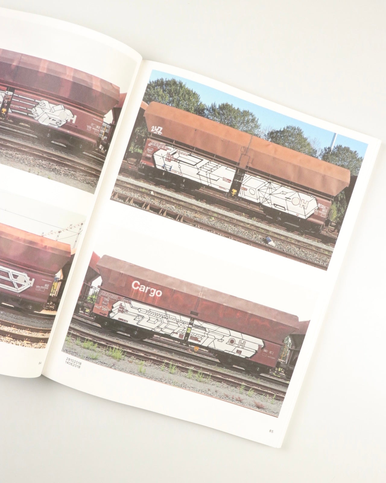 Boris Tellegen: 121/183, 761 photos of red-brown steel freight wagons with a painting on the side