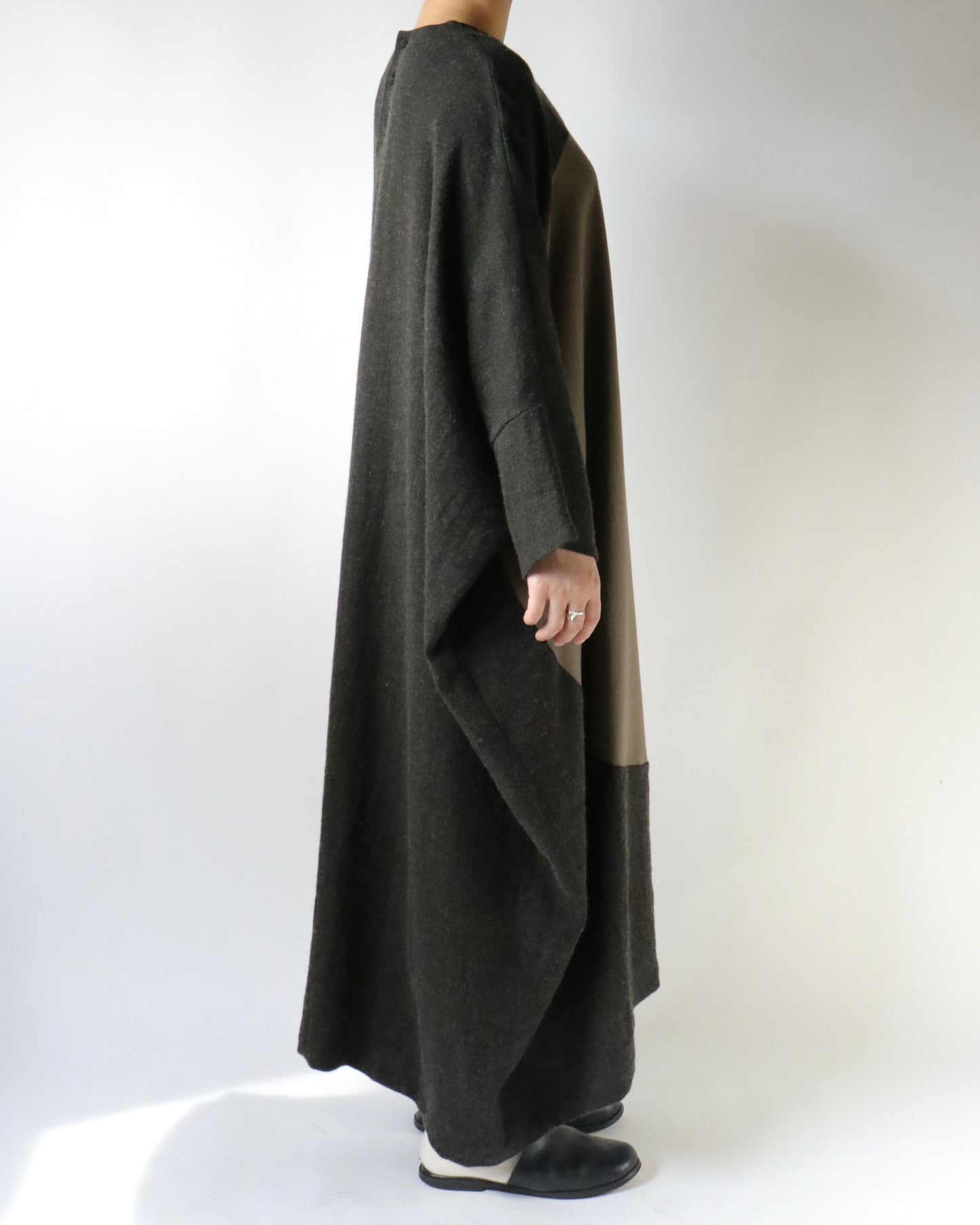 Linen wool and Cotton cashmer □○ dress