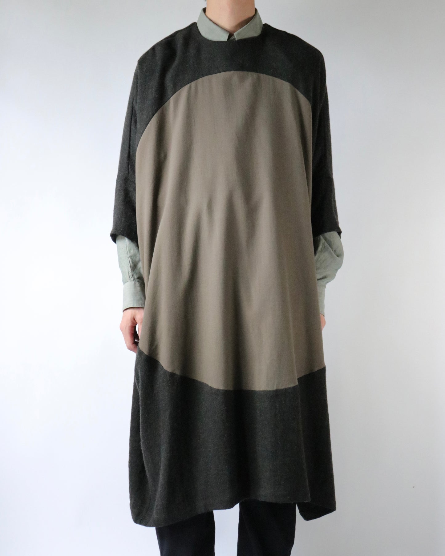 Linen wool and Cotton cashmer □○ dress