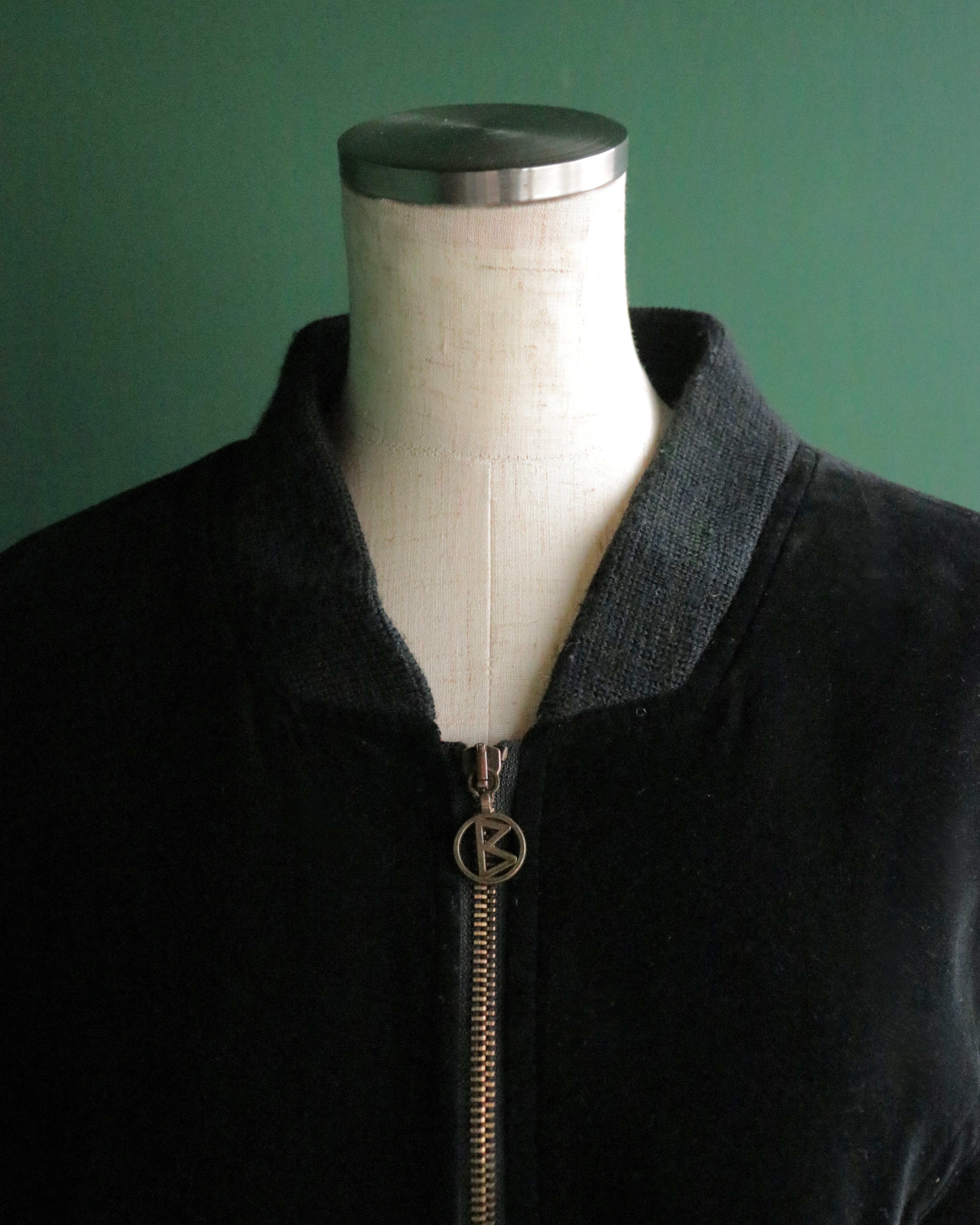 90s benetton velvet bomber jacket