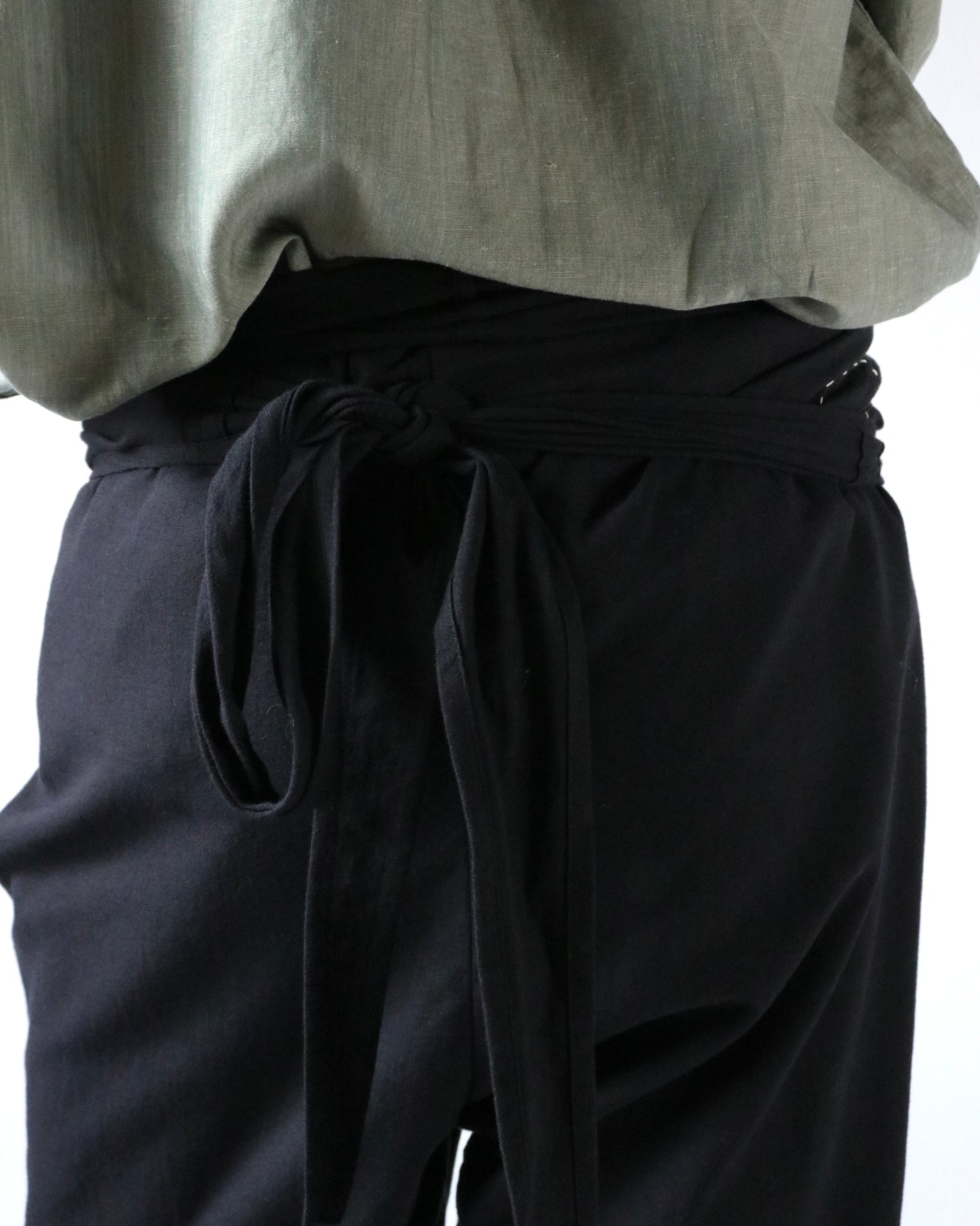 Cotton Cashmere Wrapped Pants