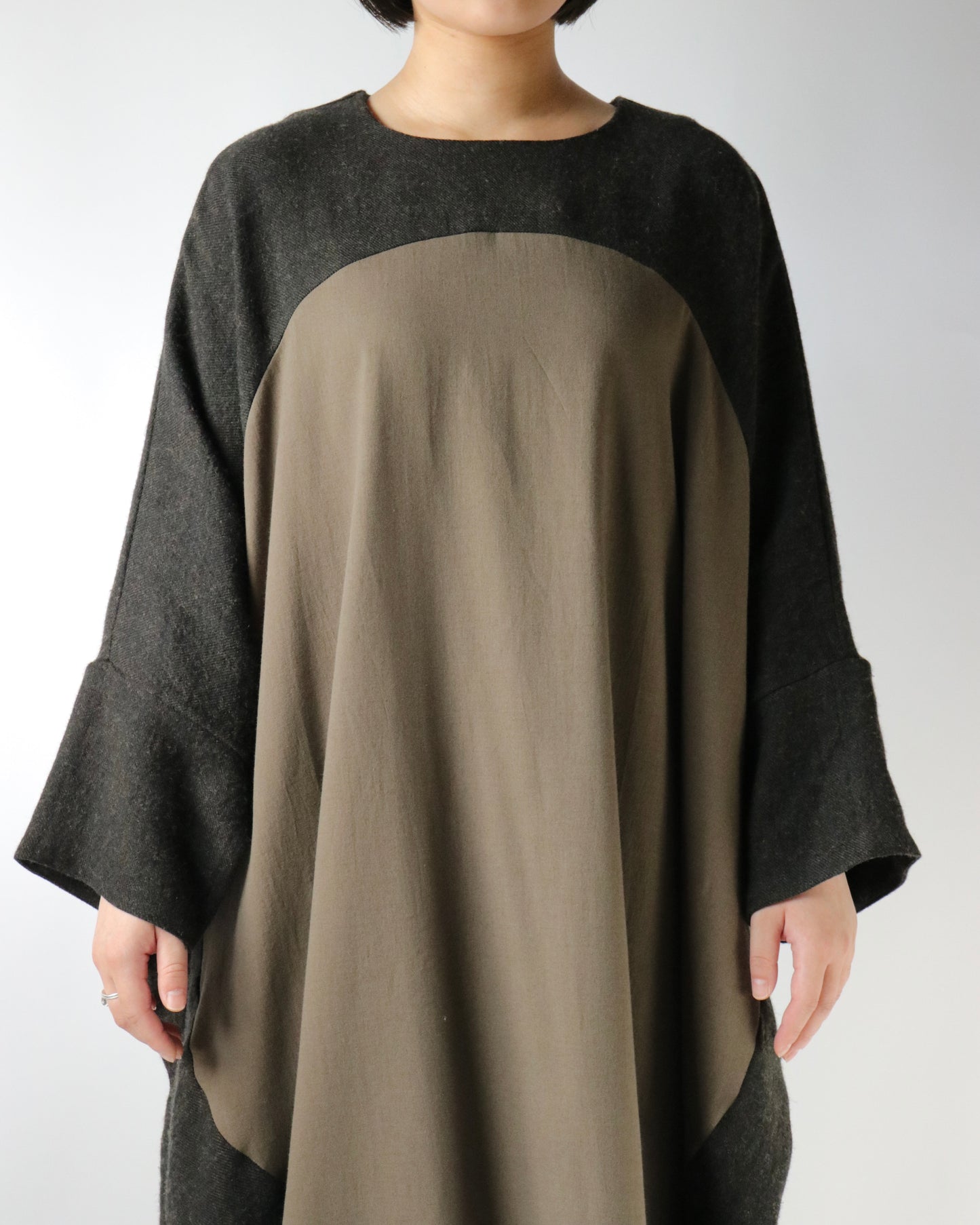 Linen wool and Cotton cashmer □○ dress