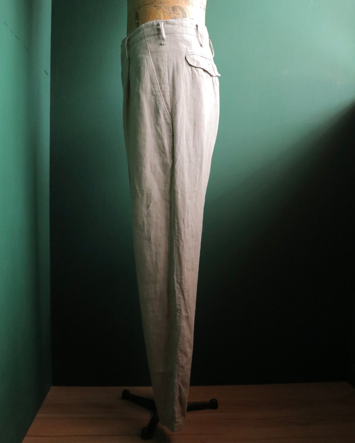 yohji yamamoto pour homme linen slacks