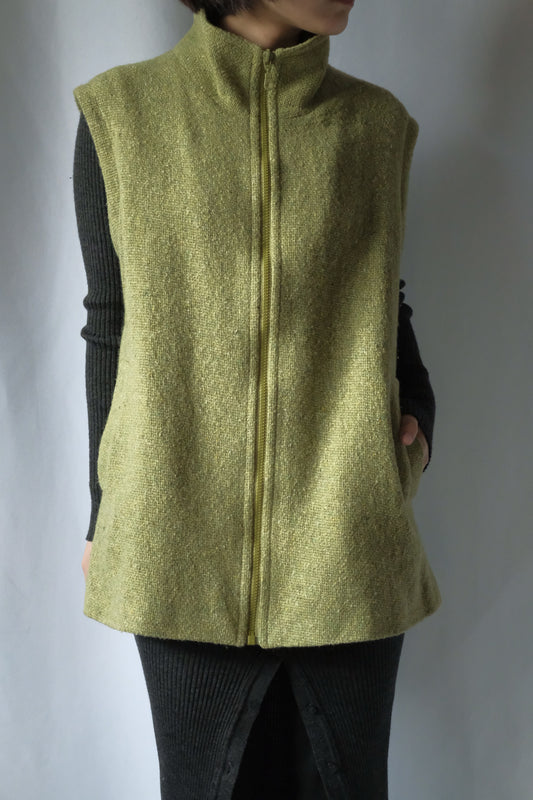 Ireland woven zip-up vest