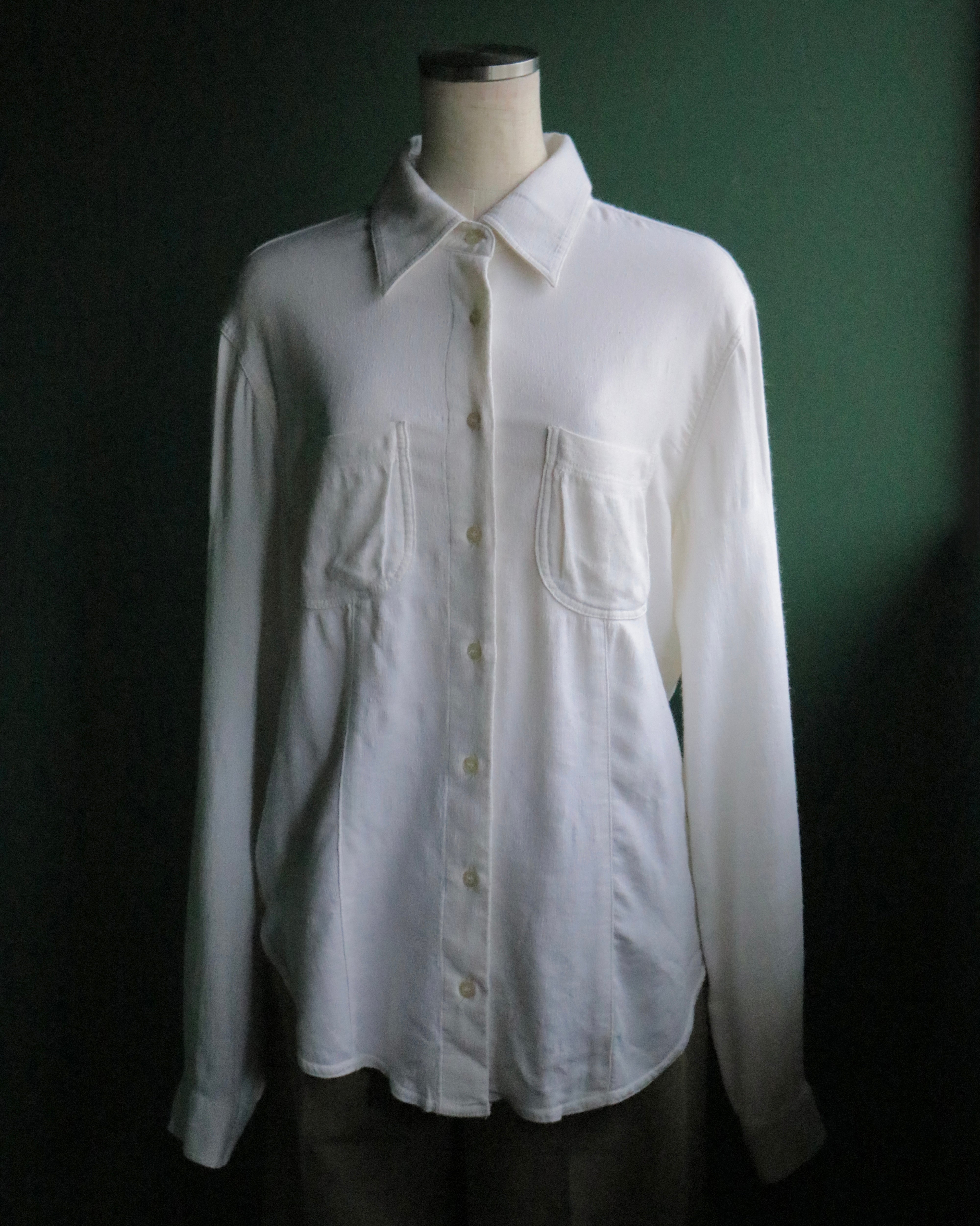 90s ARMANI JEANS cotton gauze shirt