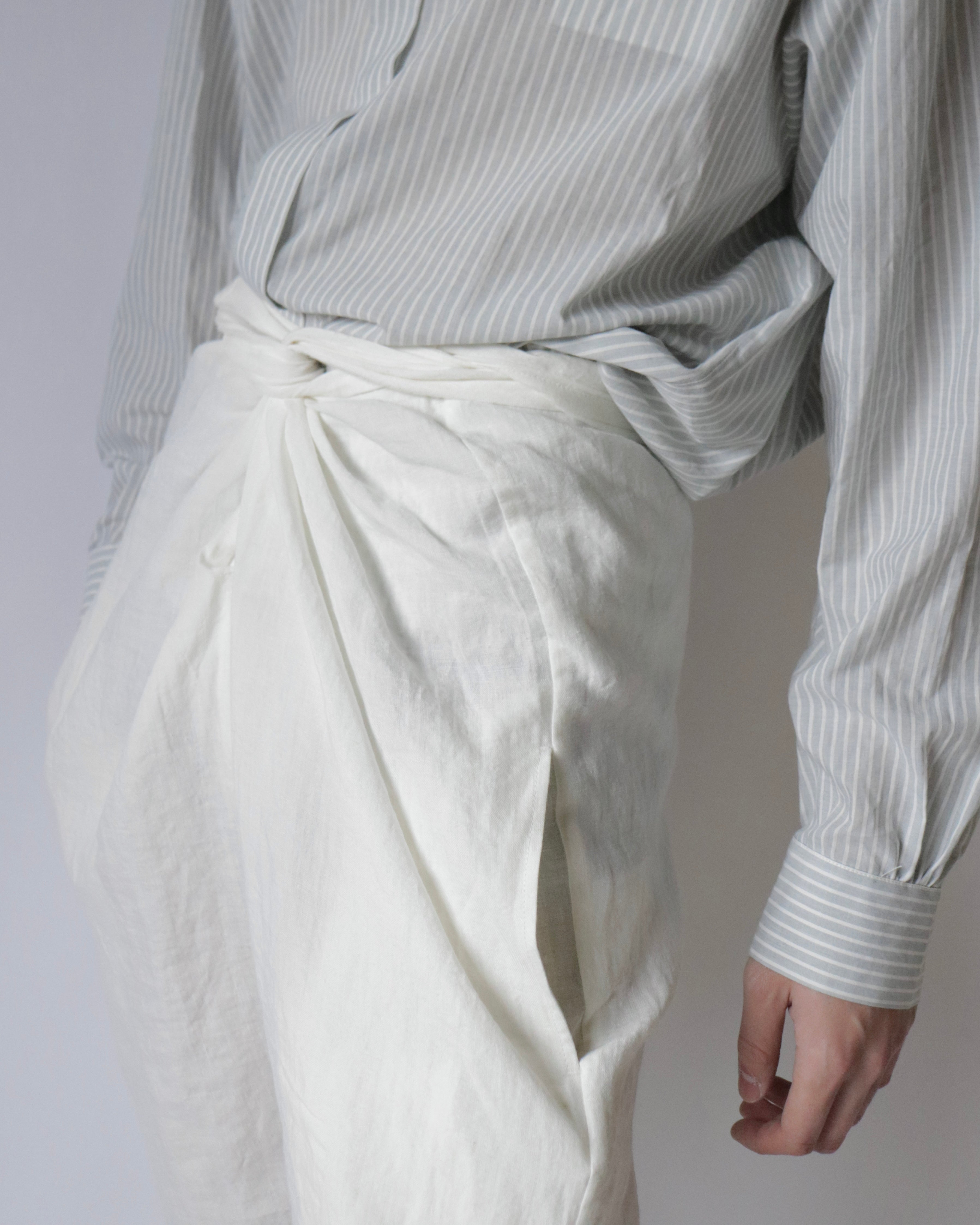 Linen sheeting wrapped pants
