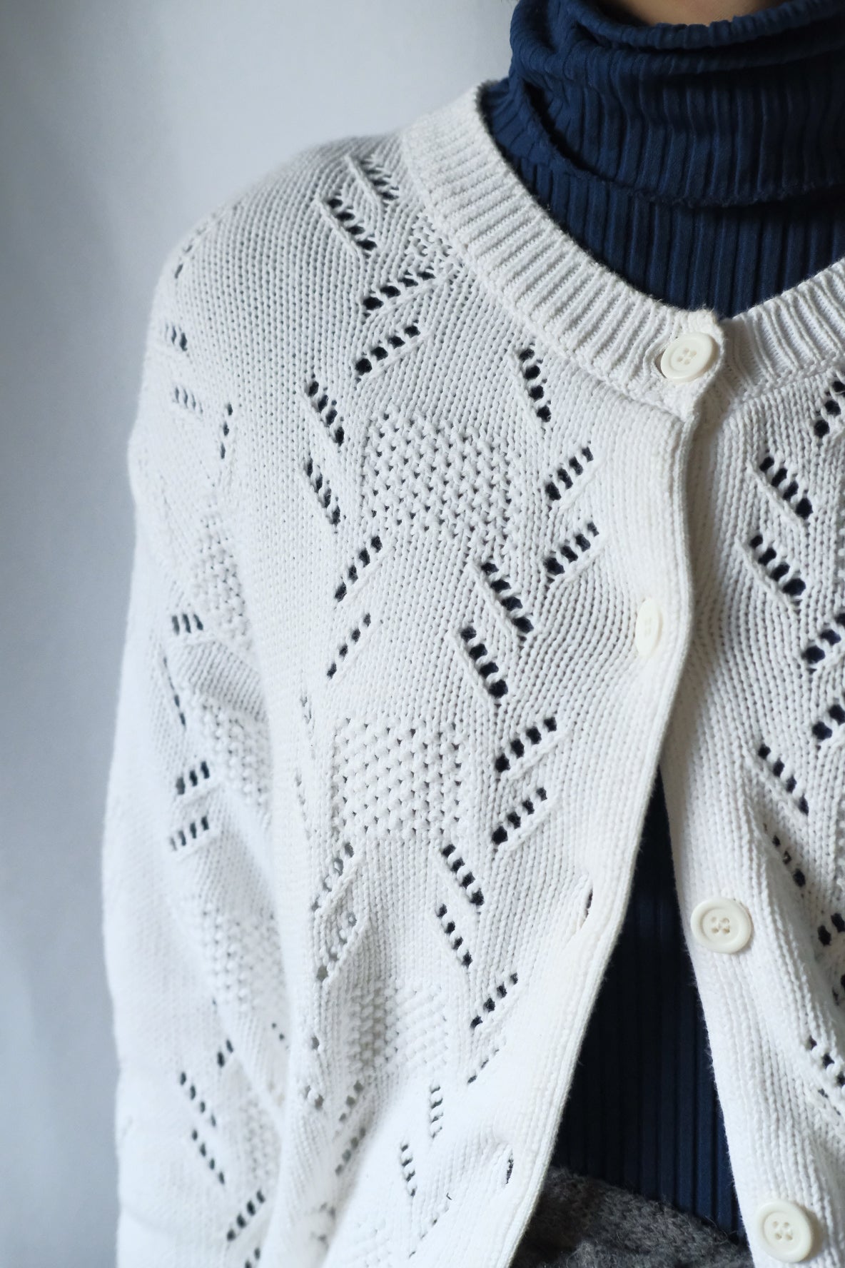 80s Benneton cotton pattern knit