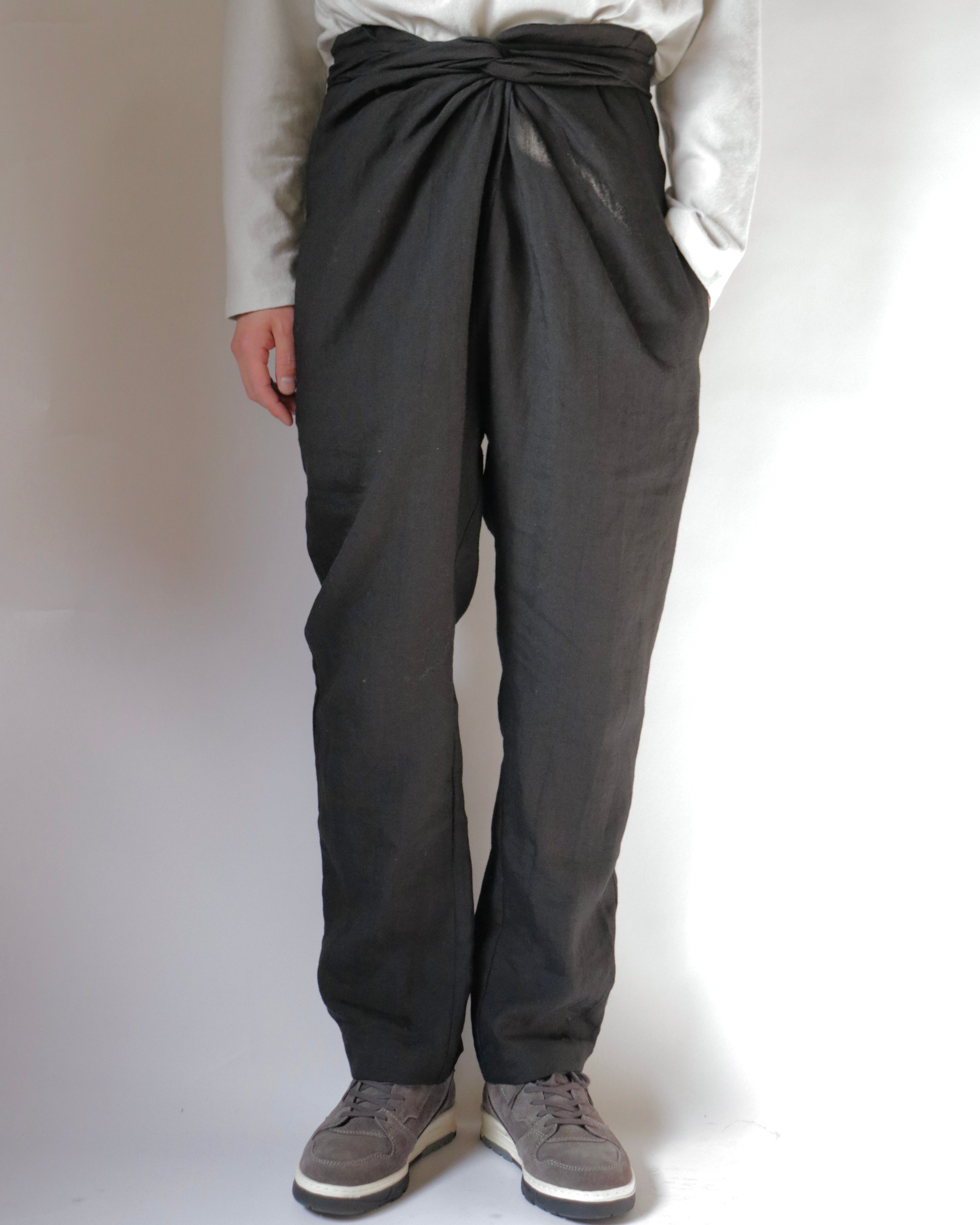 Linen sheeting wrapped pants