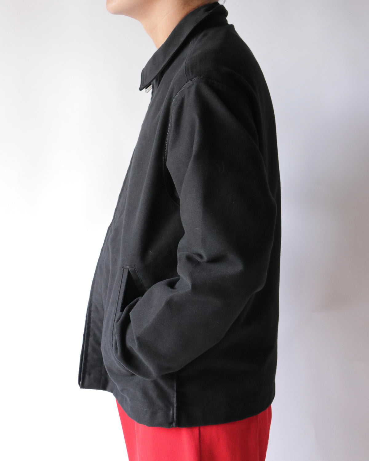 well / moleskin jacket black