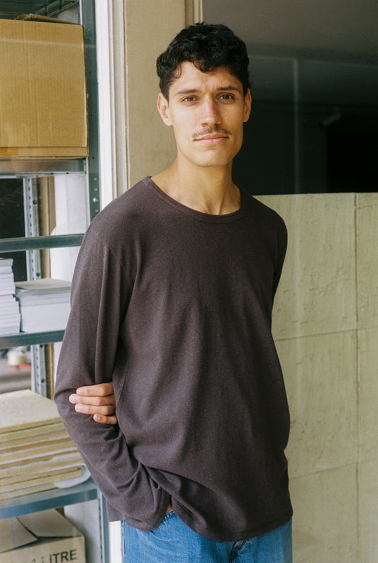 The Long Sleeve T-Shirt in Chocolate
