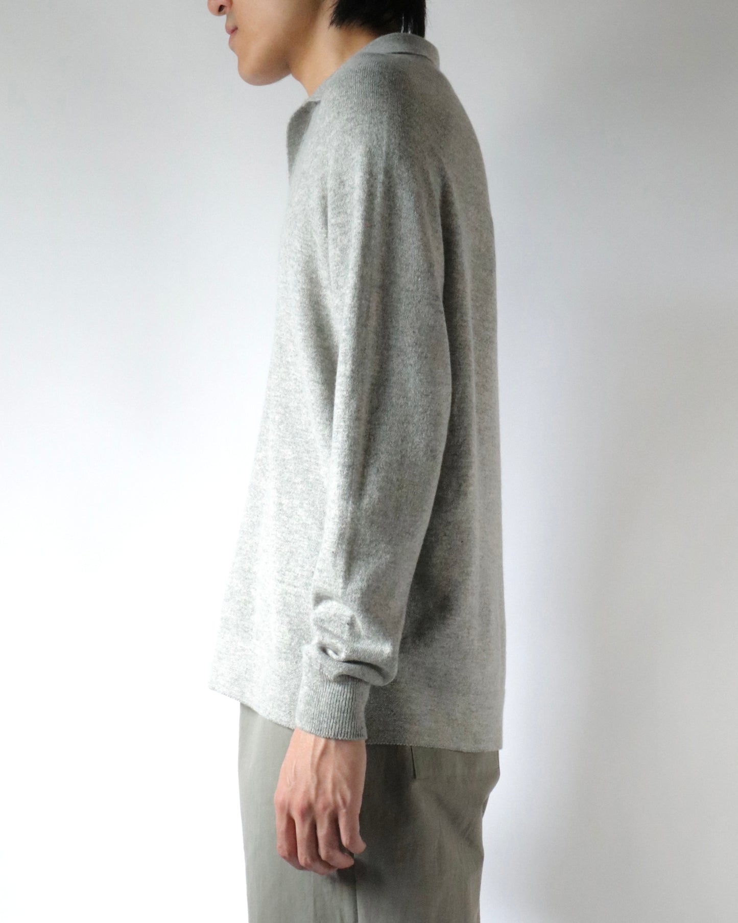Cashmere polo sweter