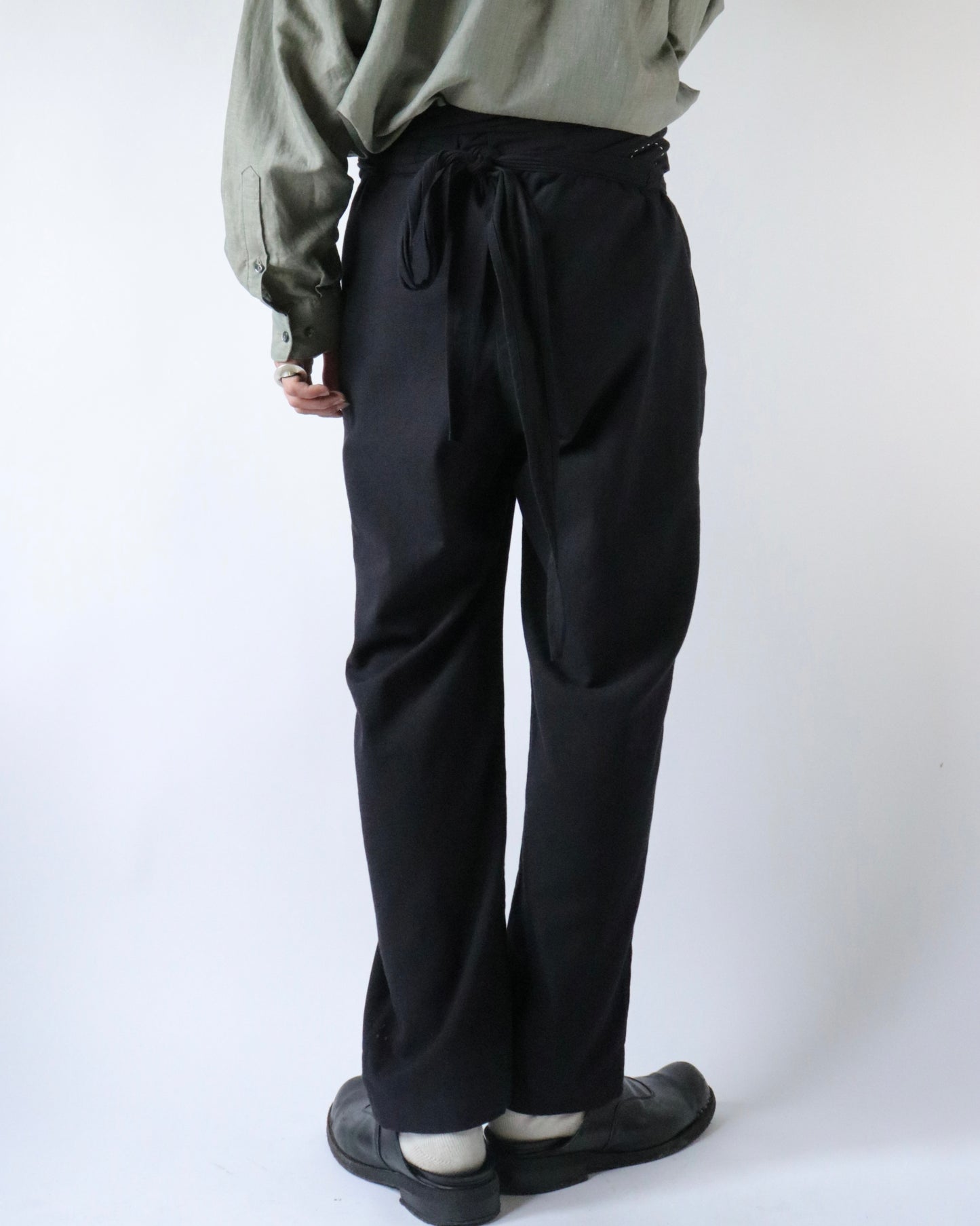 Cotton Cashmere Wrapped Pants