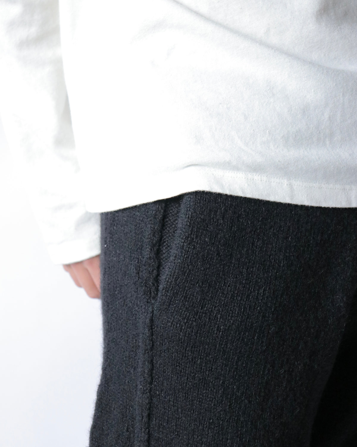 E RT / Shetland Short Sweat Pants (Exclusive) / Black