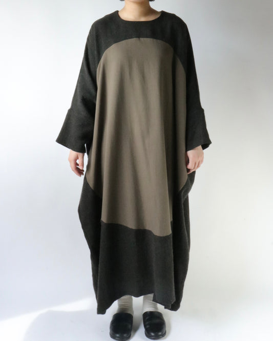 Linen wool and Cotton cashmer □○ dress