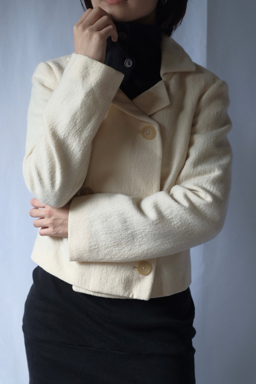 MENICHETTI Double-breasted wool jacket