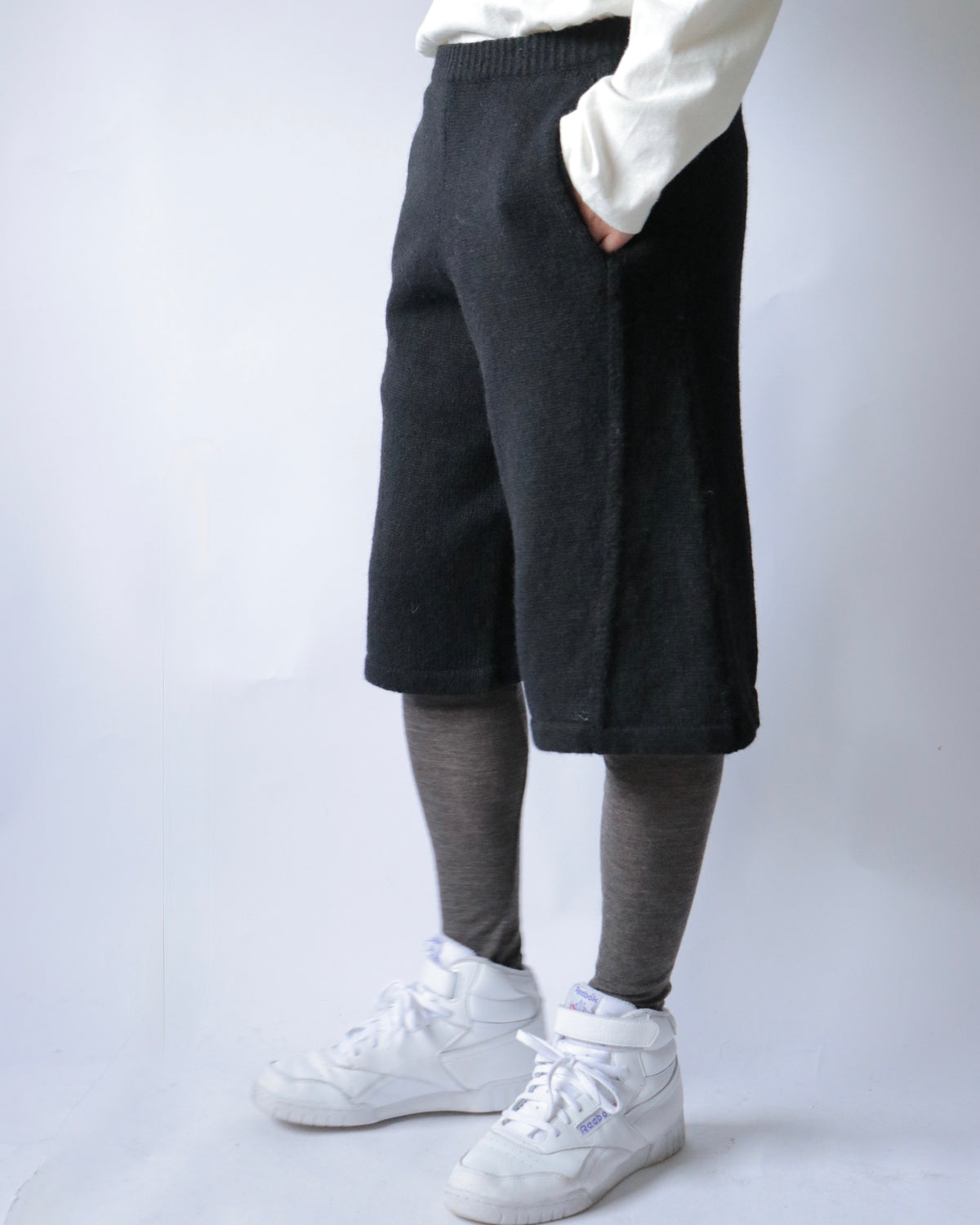 E RT / Shetland Short Sweat Pants (Exclusive) / Black