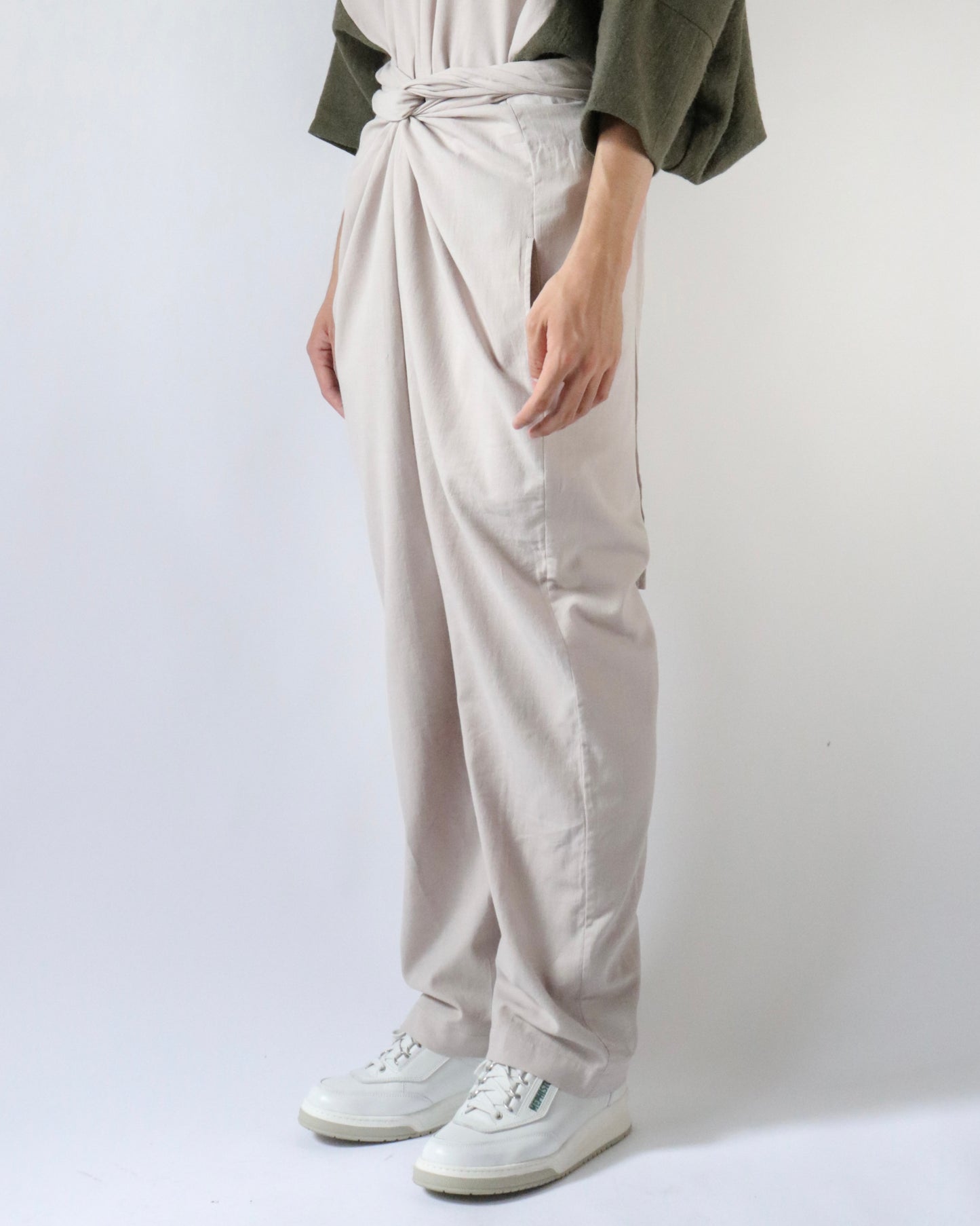 Cotton Cashmere Wrapped Pants