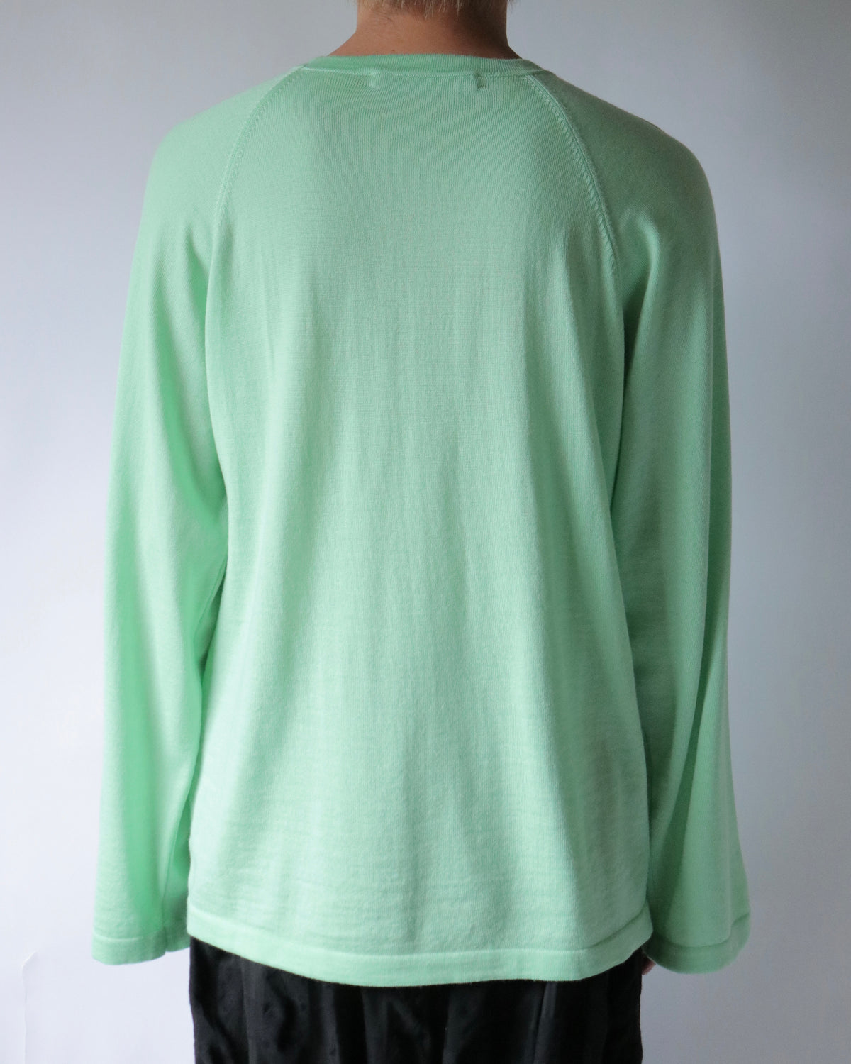 E RT / Merino long sleeve tee / Light Green