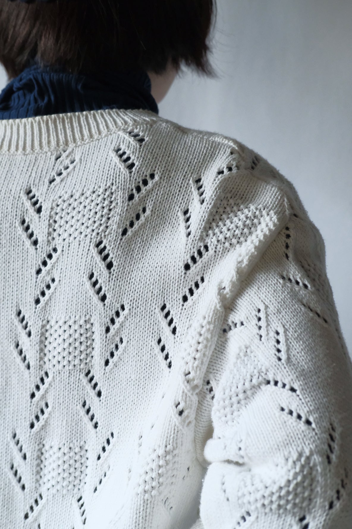 80s Benneton cotton pattern knit