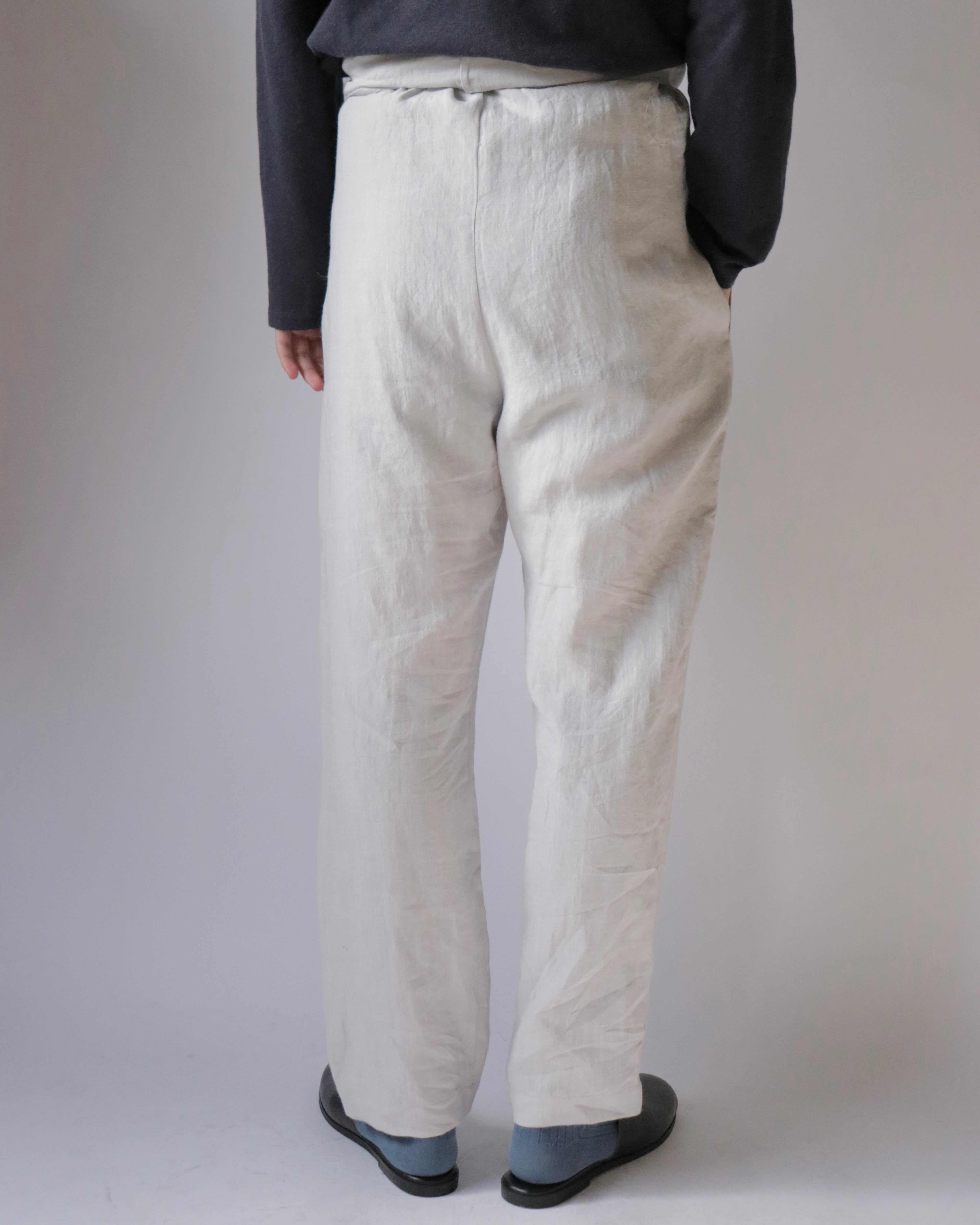 Linen sheeting wrapped pants