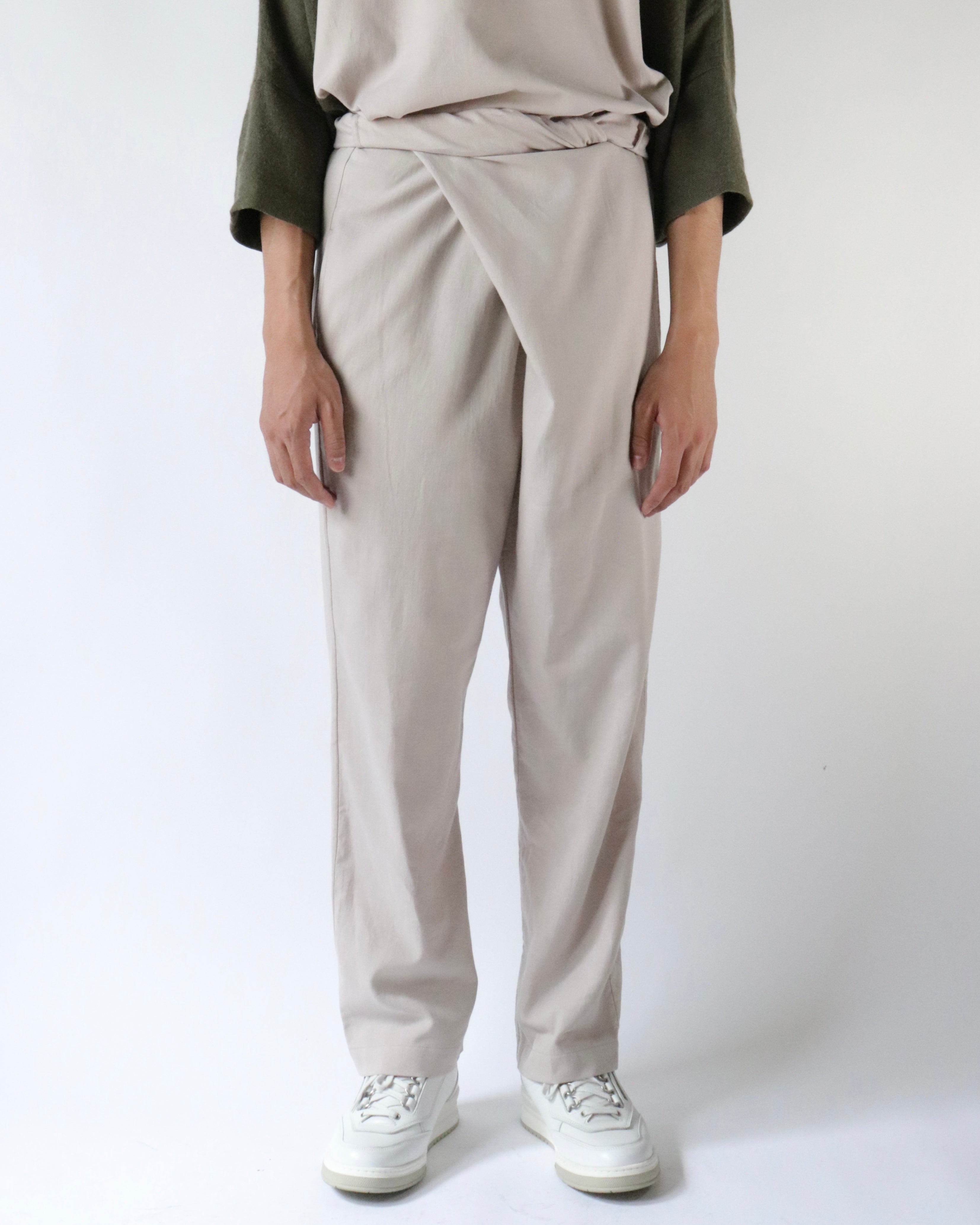 Cotton Cashmere Wrapped Pants